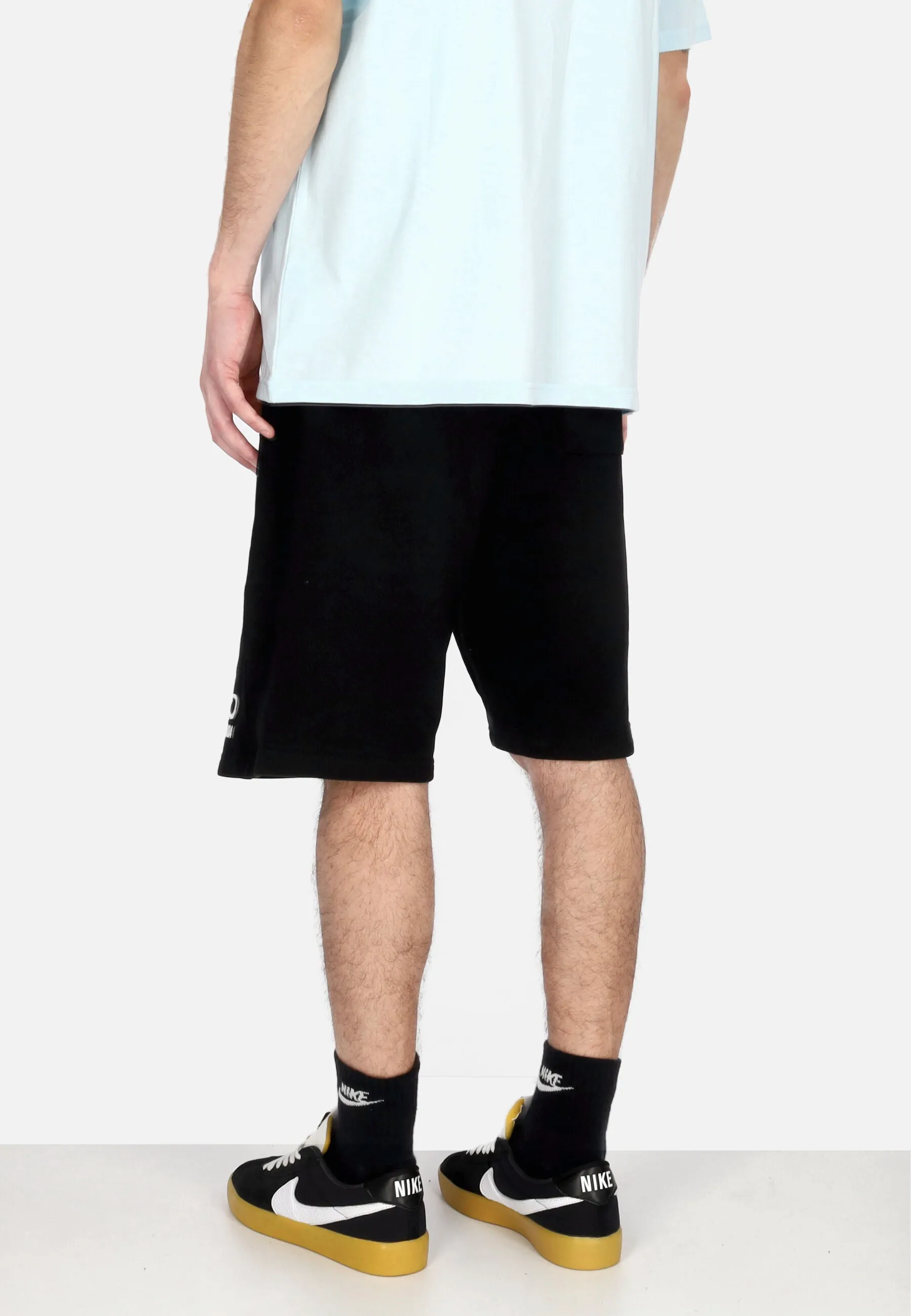 Pantalone Corto Tuta Uomo Logo Embroidery Sweatshort Black