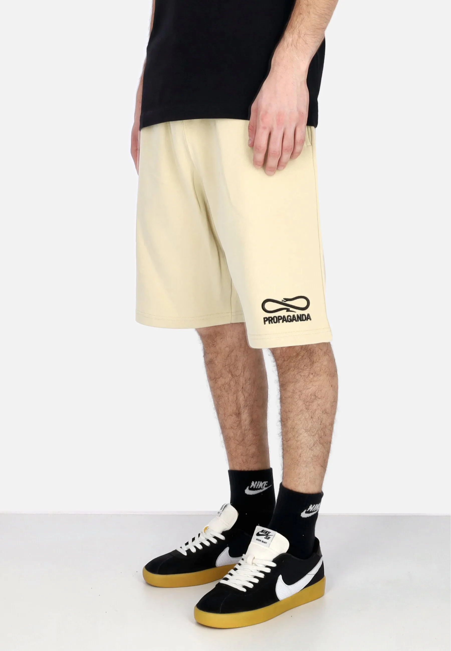 Pantalone Corto Tuta Uomo Logo Embroidery Sweatshort Gravel