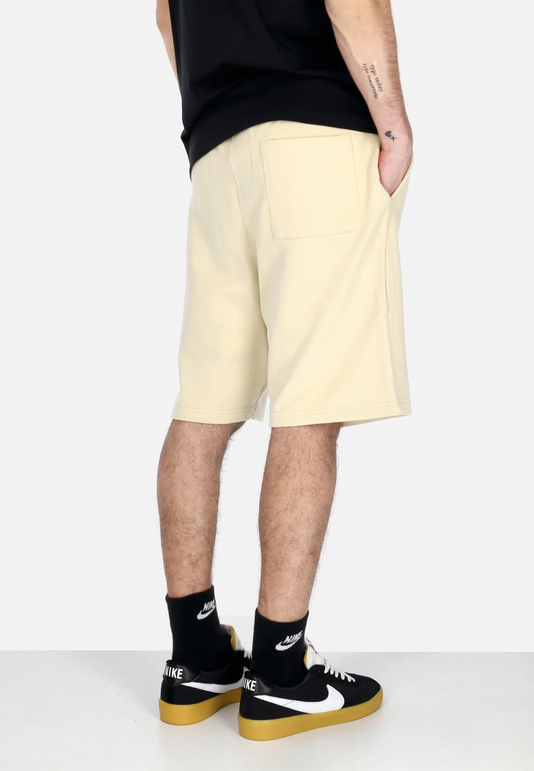 Pantalone Corto Tuta Uomo Logo Embroidery Sweatshort Gravel
