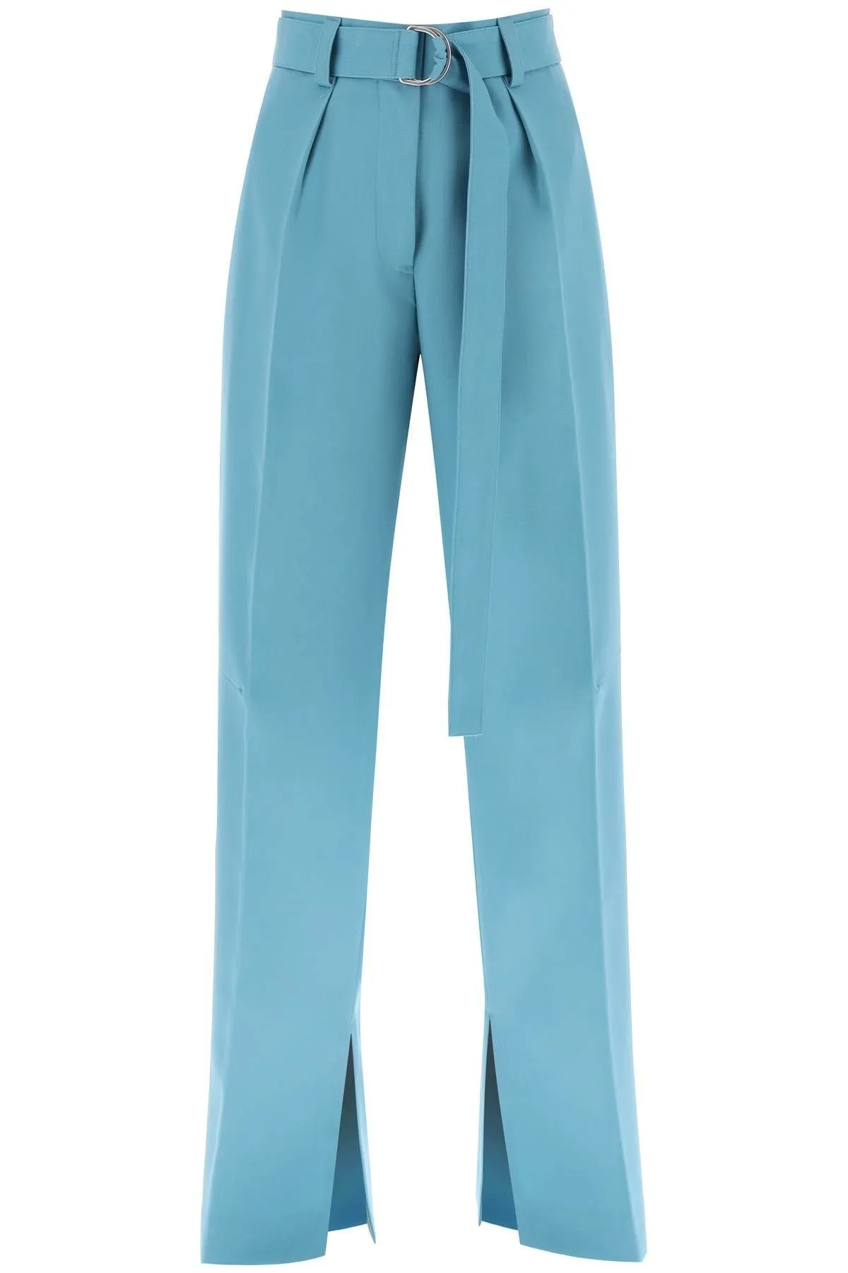 Pantaloni a gamba ampia in fresco lana