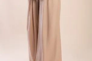 Pantaloni ampi in lino, beige