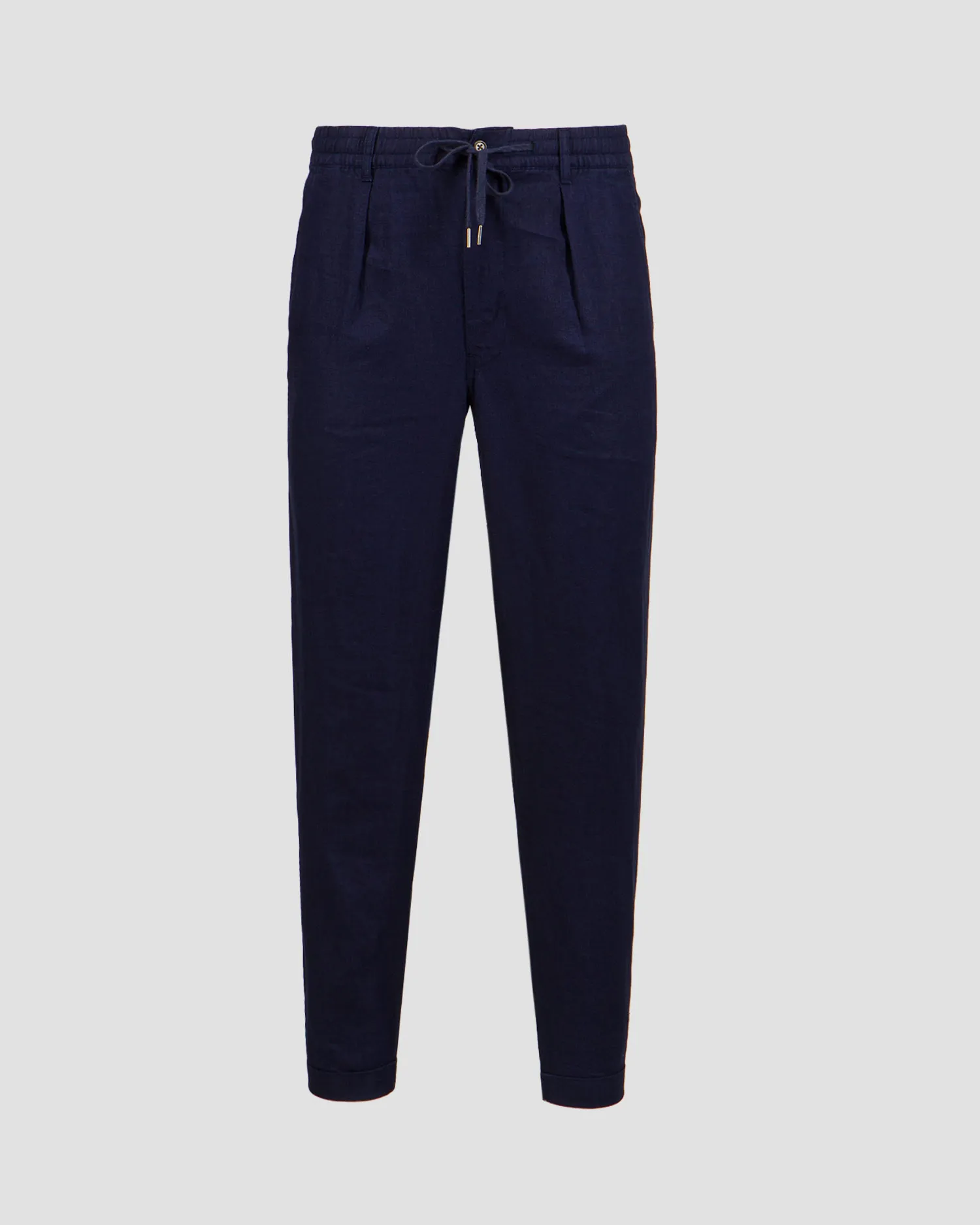 Pantaloni blu scuro in lino da uomo Polo Ralph Lauren 710940611-410