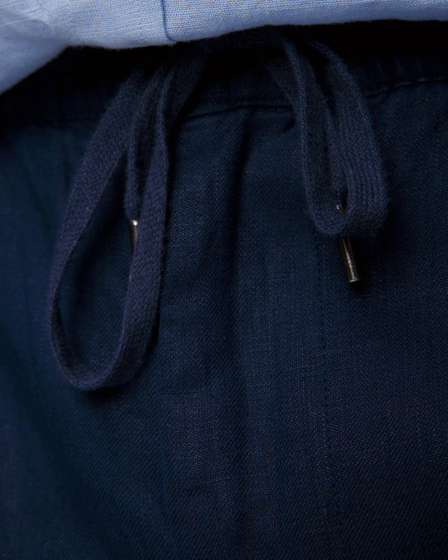 Pantaloni blu scuro in lino da uomo Polo Ralph Lauren 710940611-410