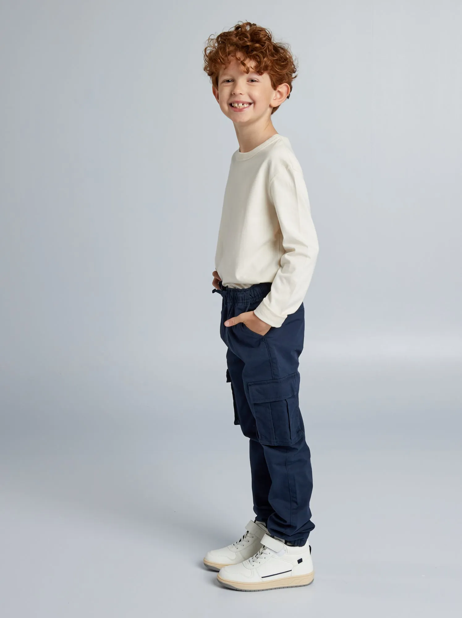 Pantaloni cargo - Taglio più aderente - BLU