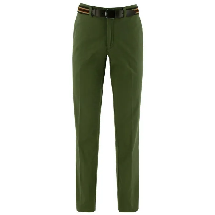 Pantaloni chino in cotone elasticizzato verde