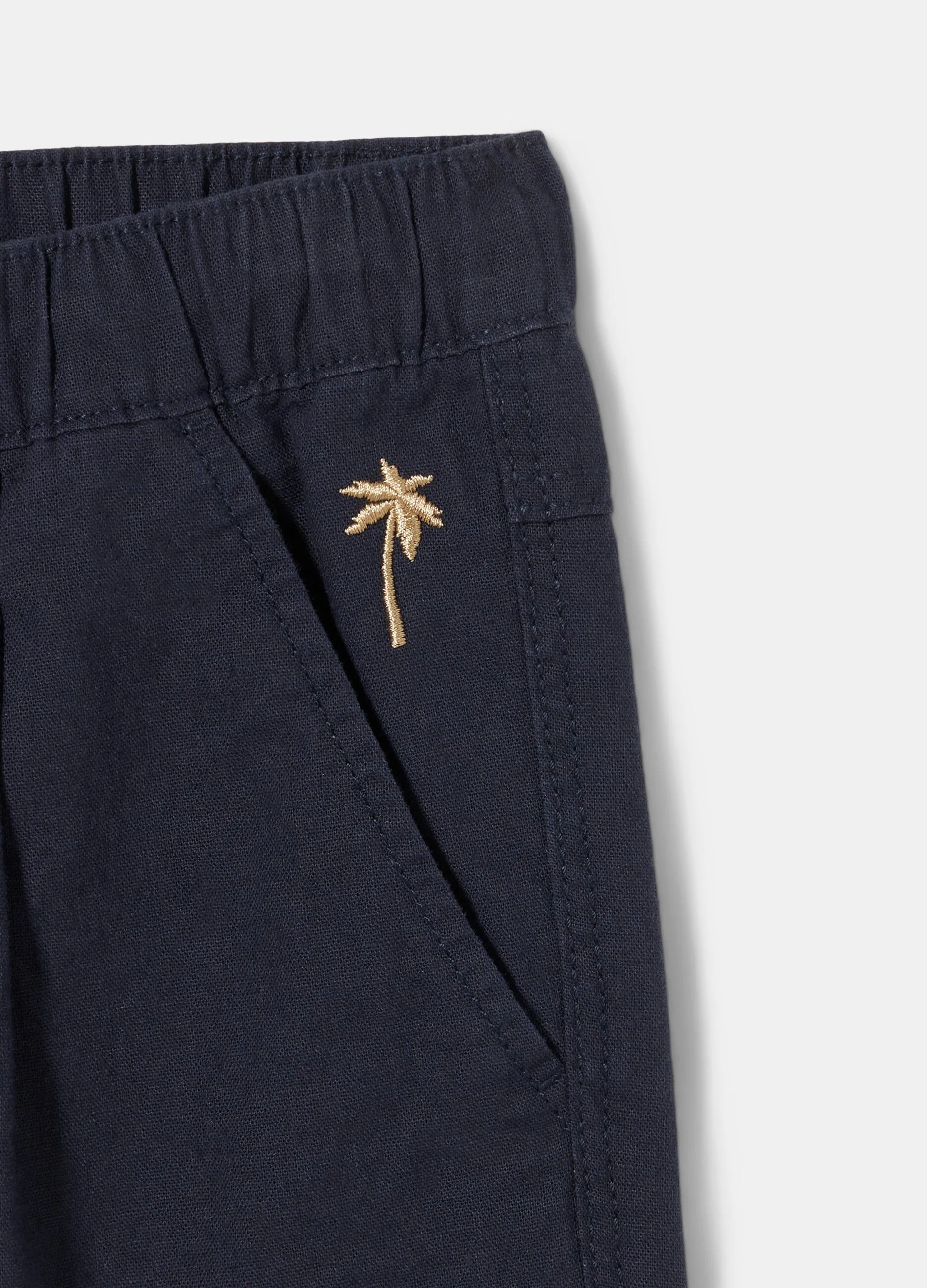 Pantaloni chino in misto lino ragazzo