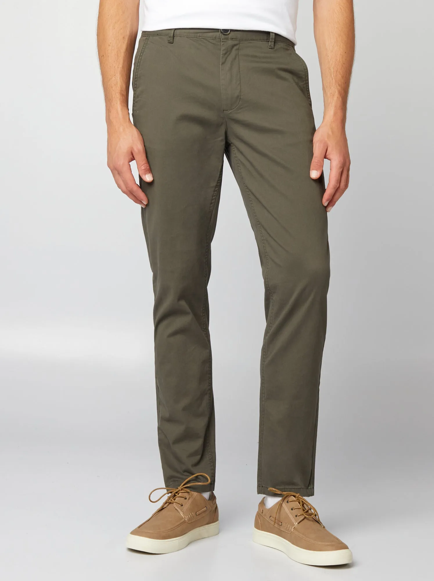 Pantaloni chino slim - KAKI