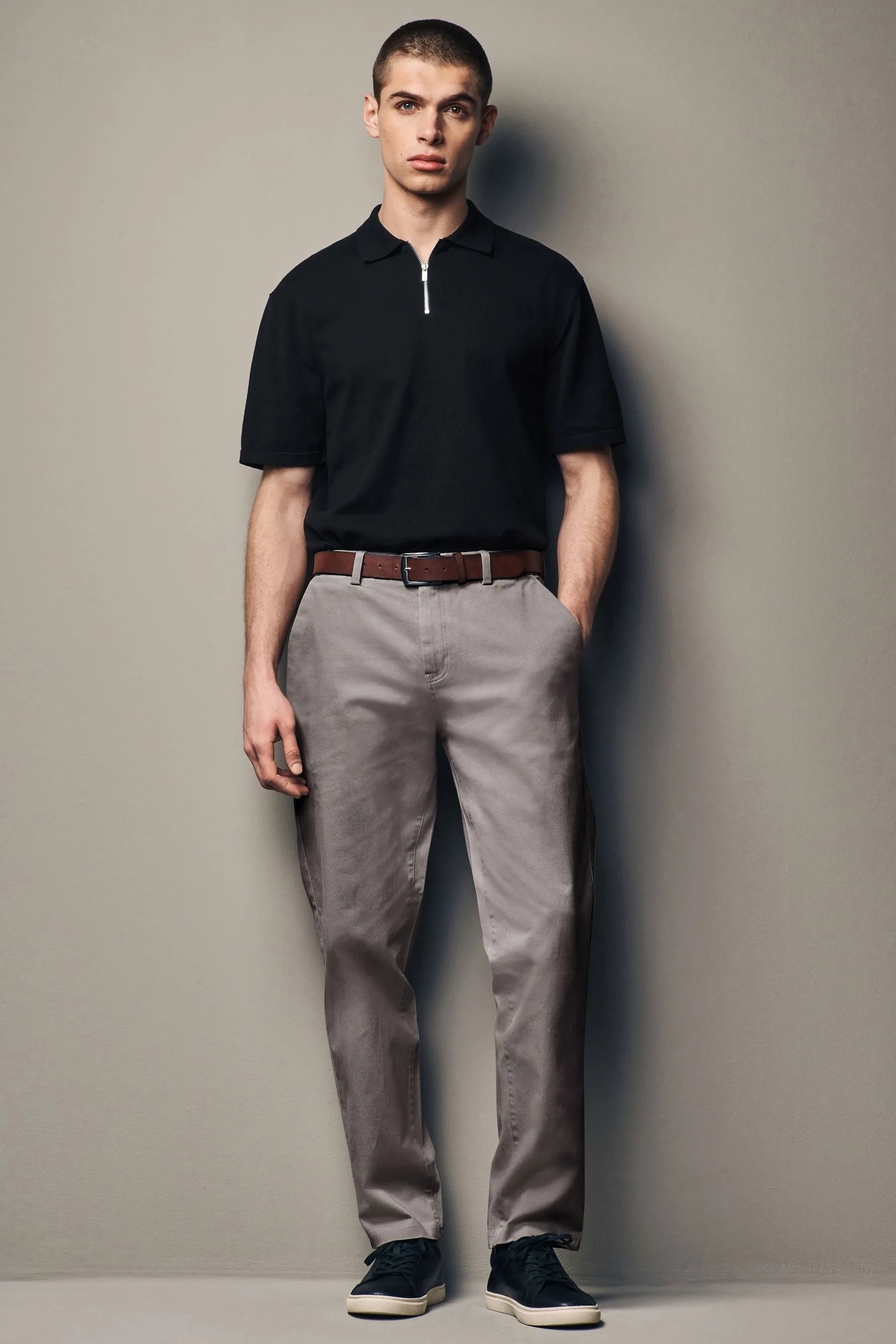 Pantaloni Chino Soft Touch con cintura