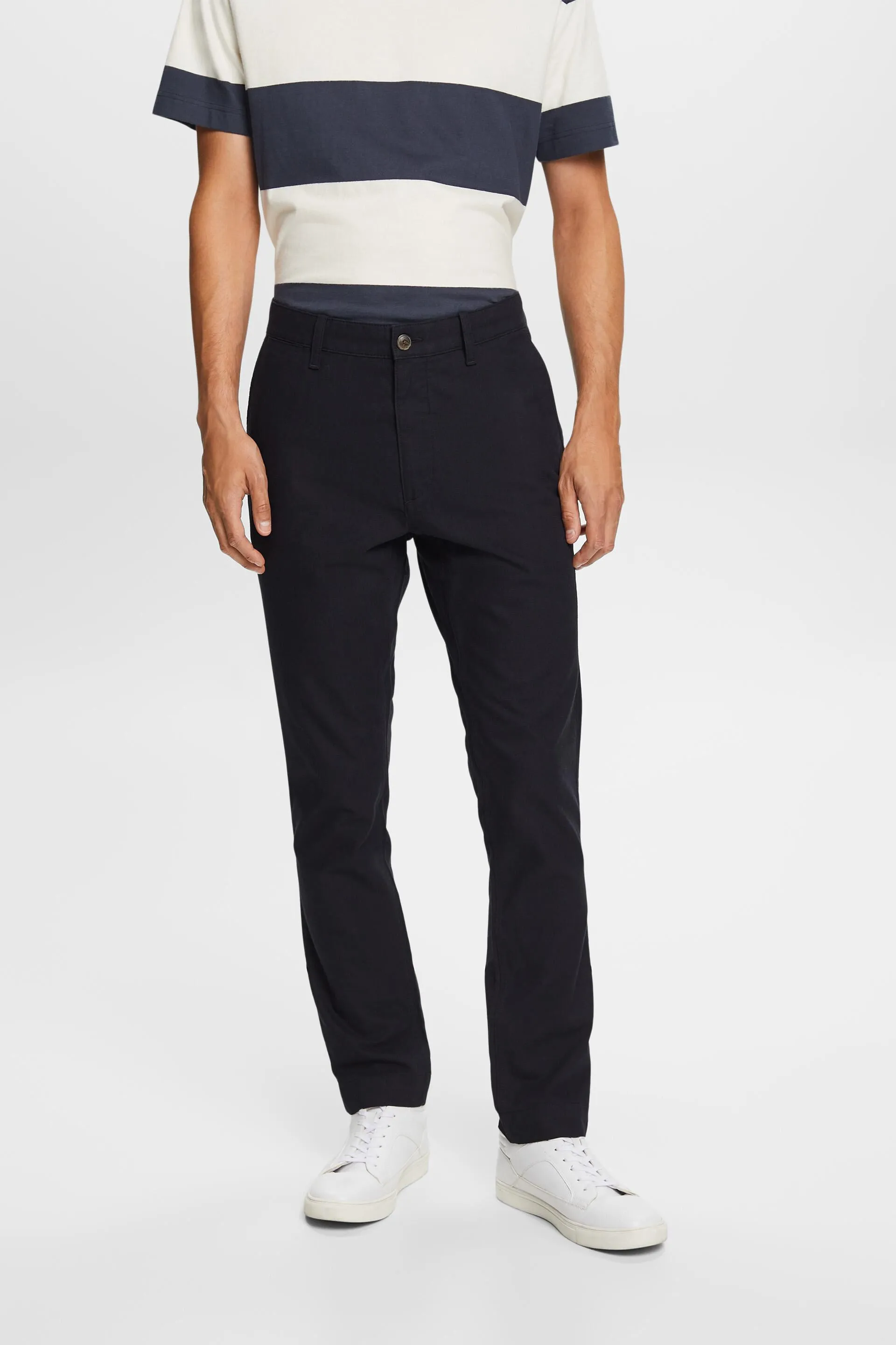 Pantaloni chino spazzolati a gamba slim