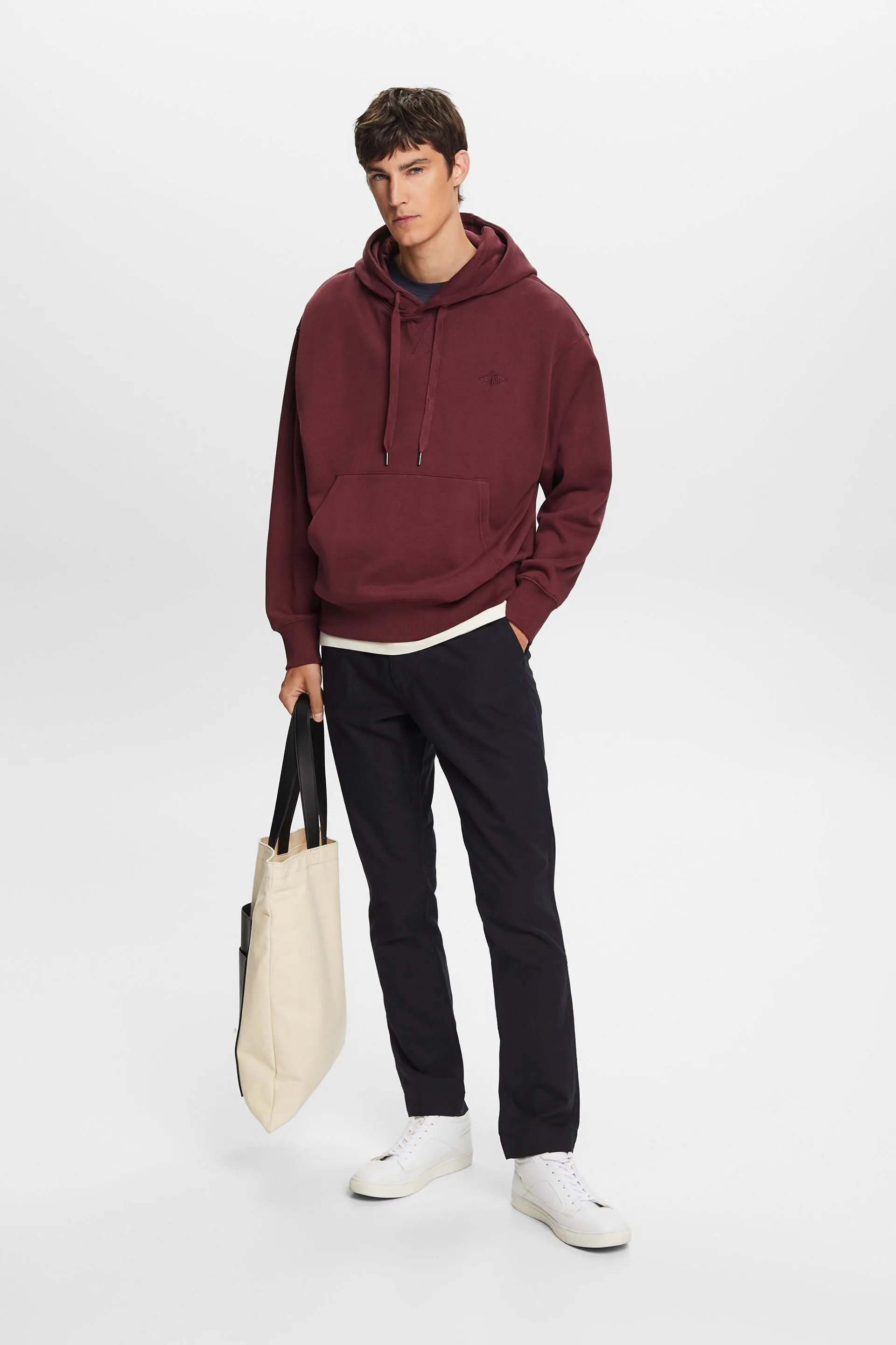 Pantaloni chino spazzolati a gamba slim