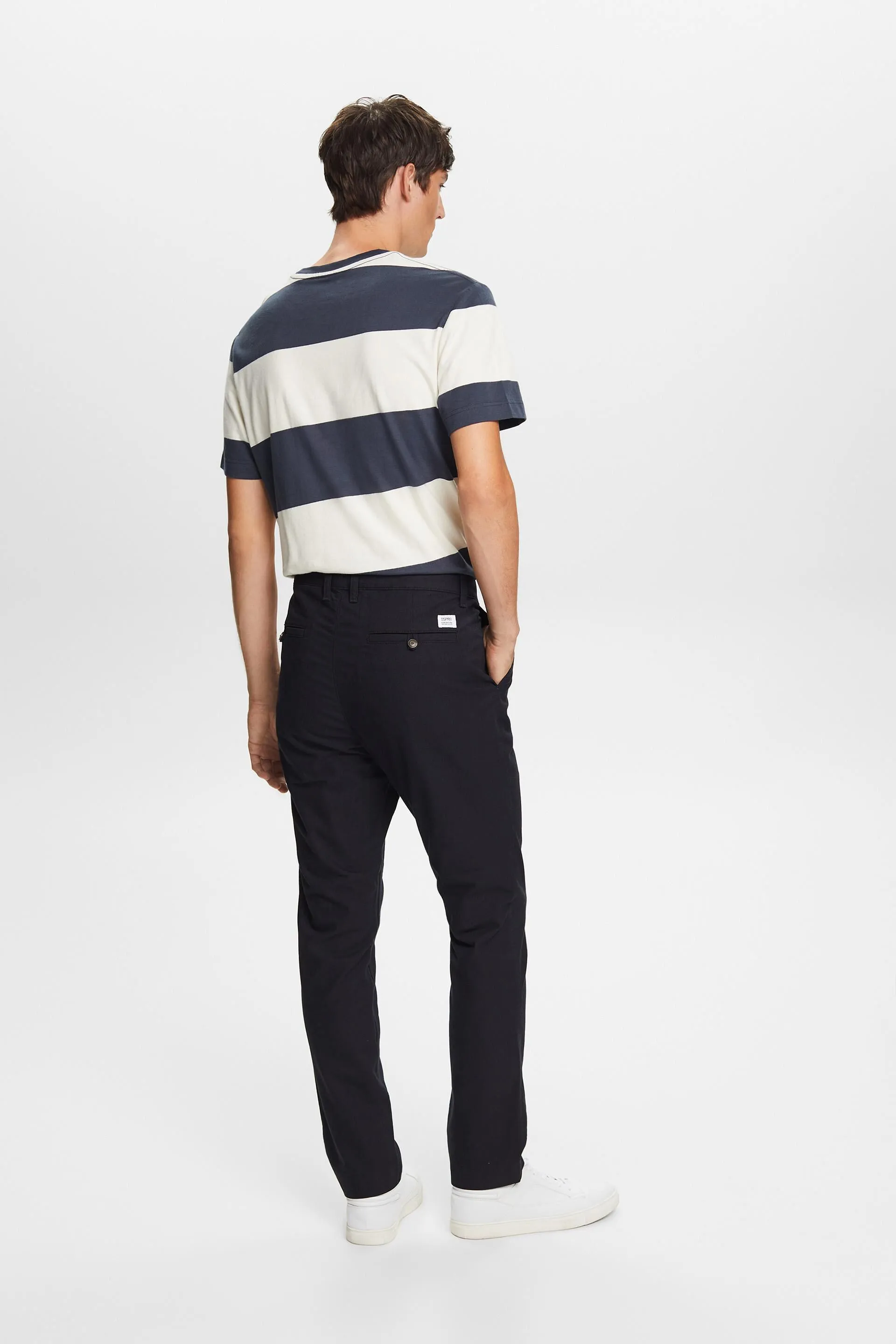 Pantaloni chino spazzolati a gamba slim