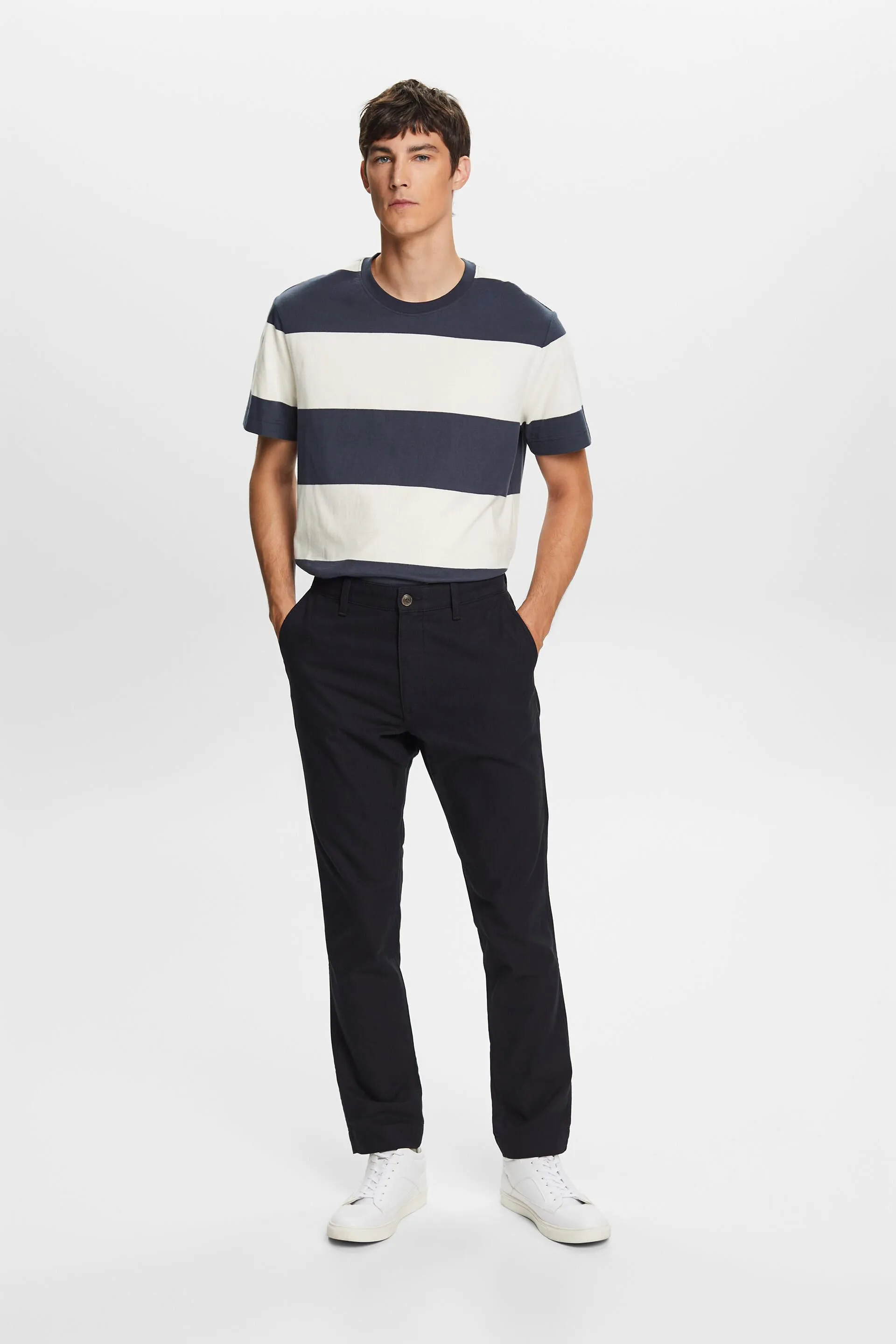 Pantaloni chino spazzolati a gamba slim