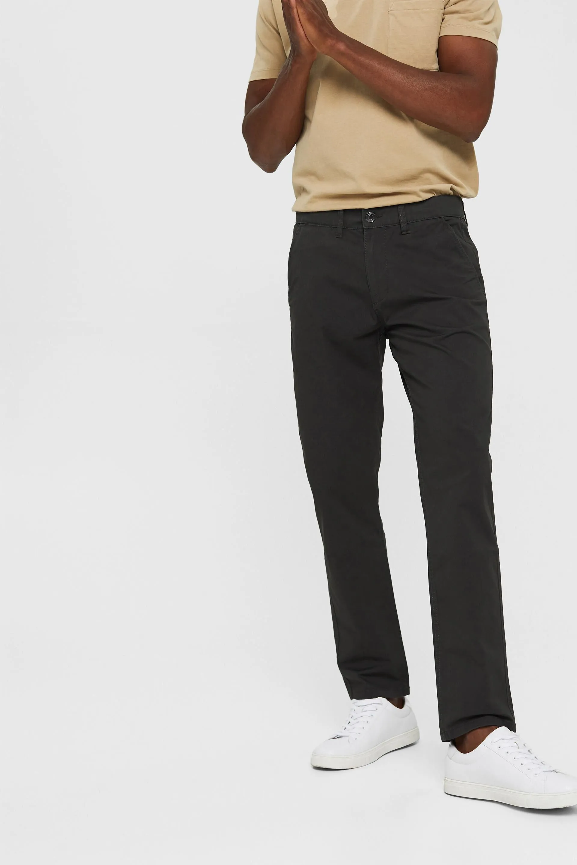Pantaloni chino stretch, cotone biologico