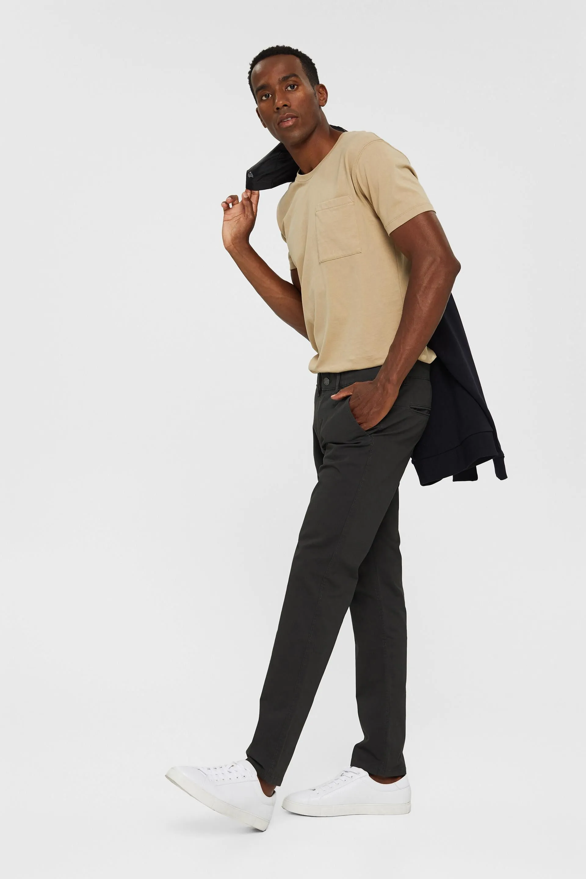 Pantaloni chino stretch, cotone biologico