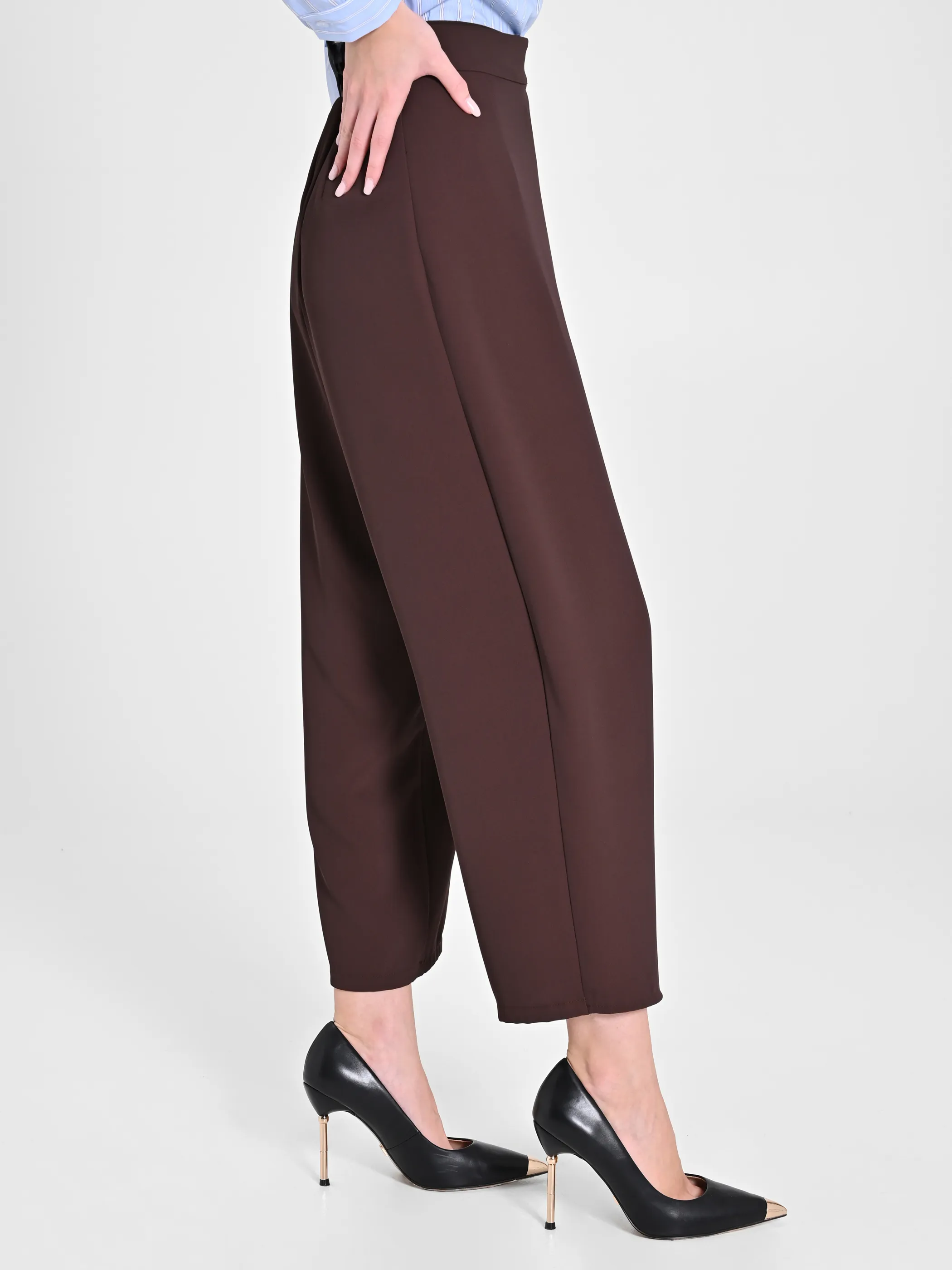      Pantaloni con Pannello color Melanzana     
