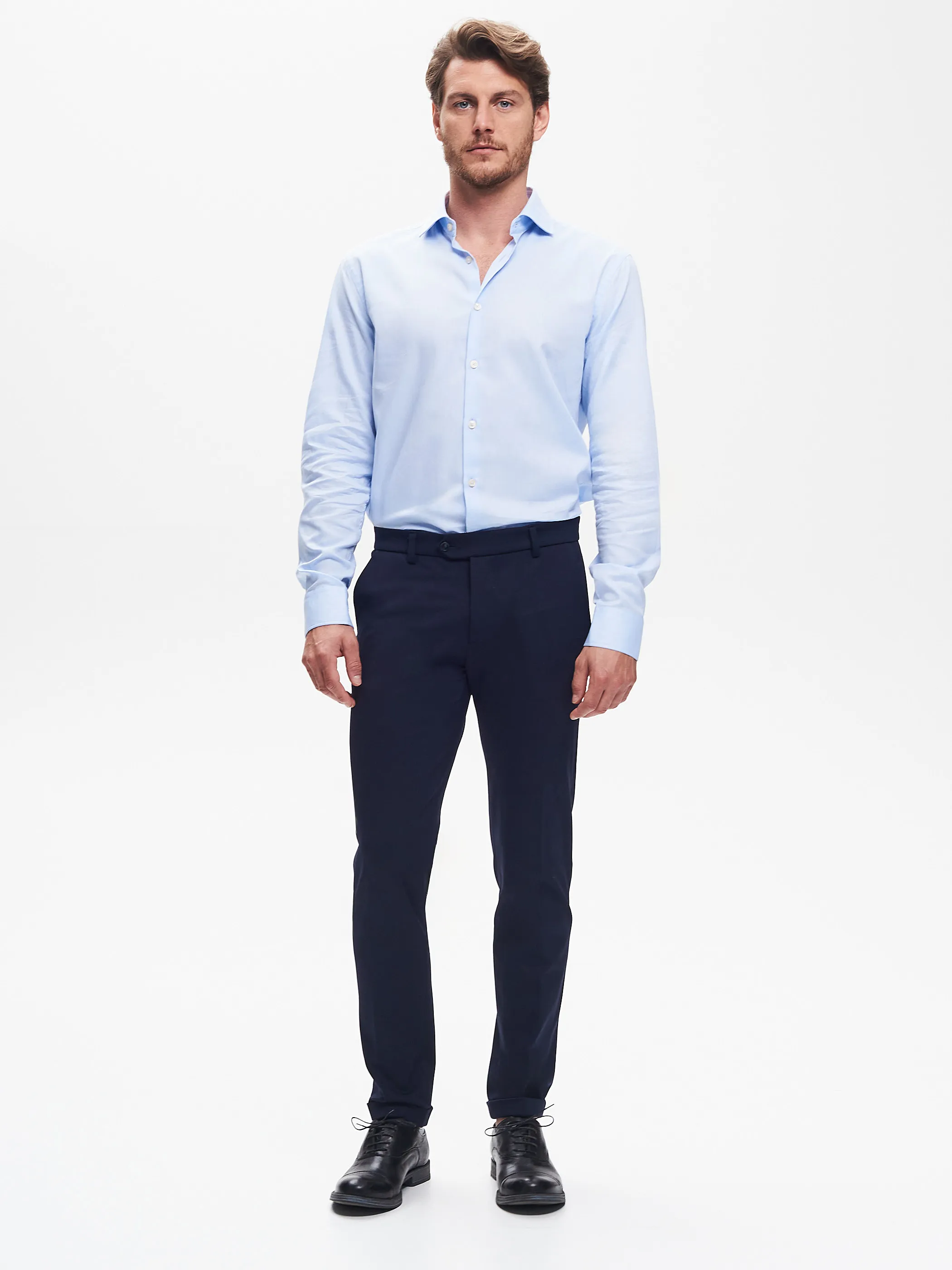      Pantaloni da abito Uomo Punto Milano Blu QB24     
