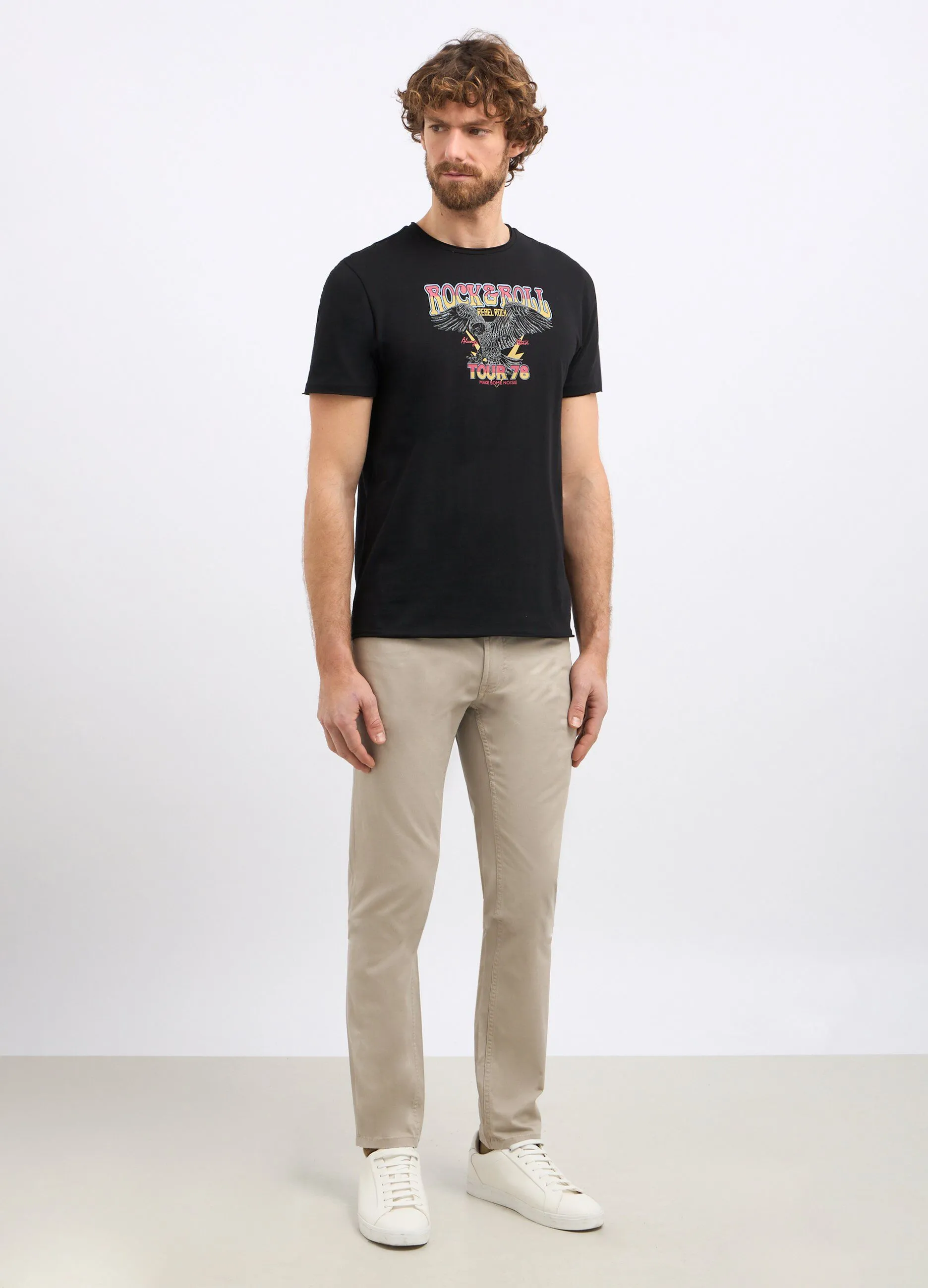 Pantaloni in cotone stretch uomo