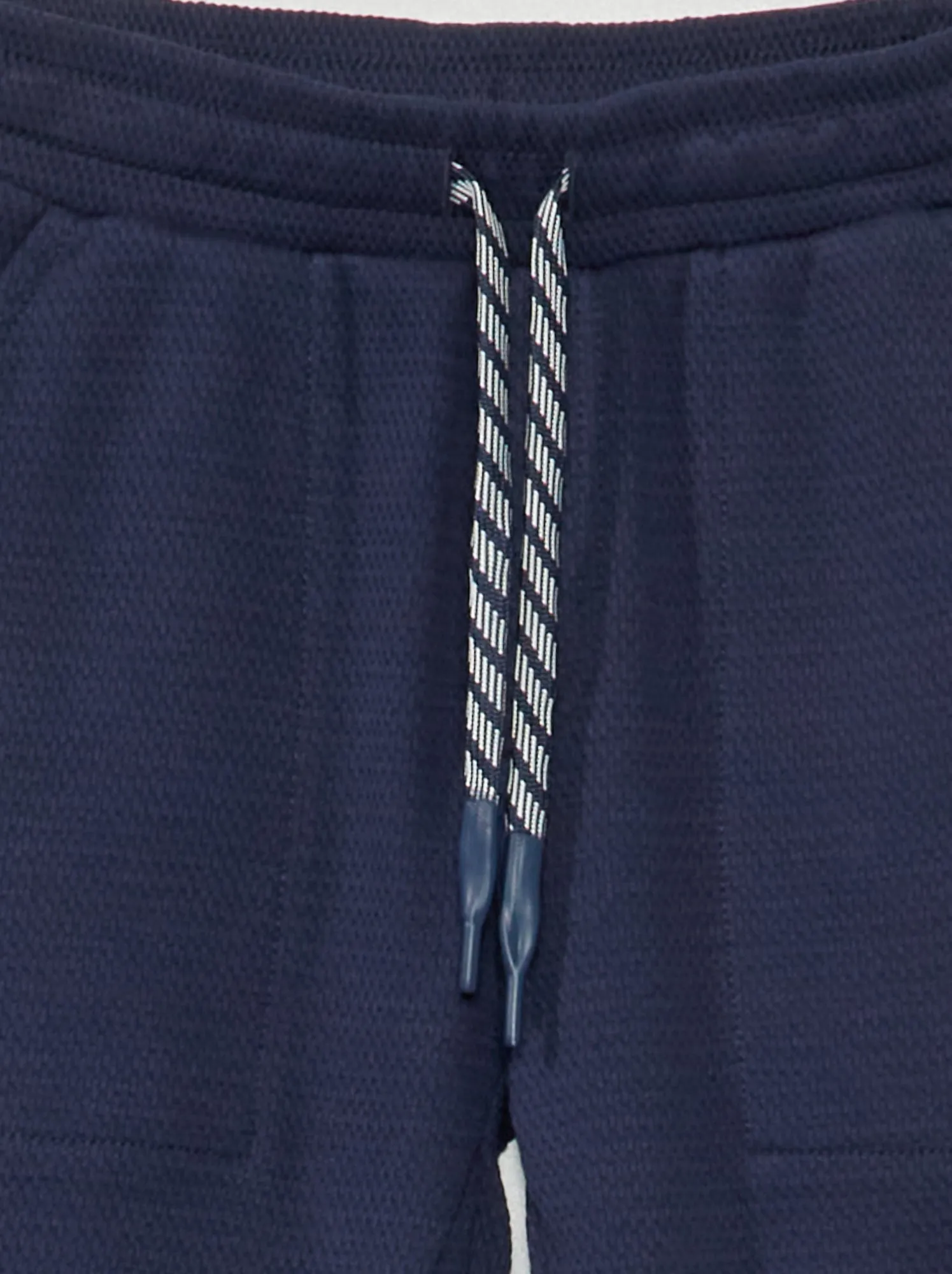 Pantaloni joggers in piqué di cotone - Taglio più aderente - blu nero