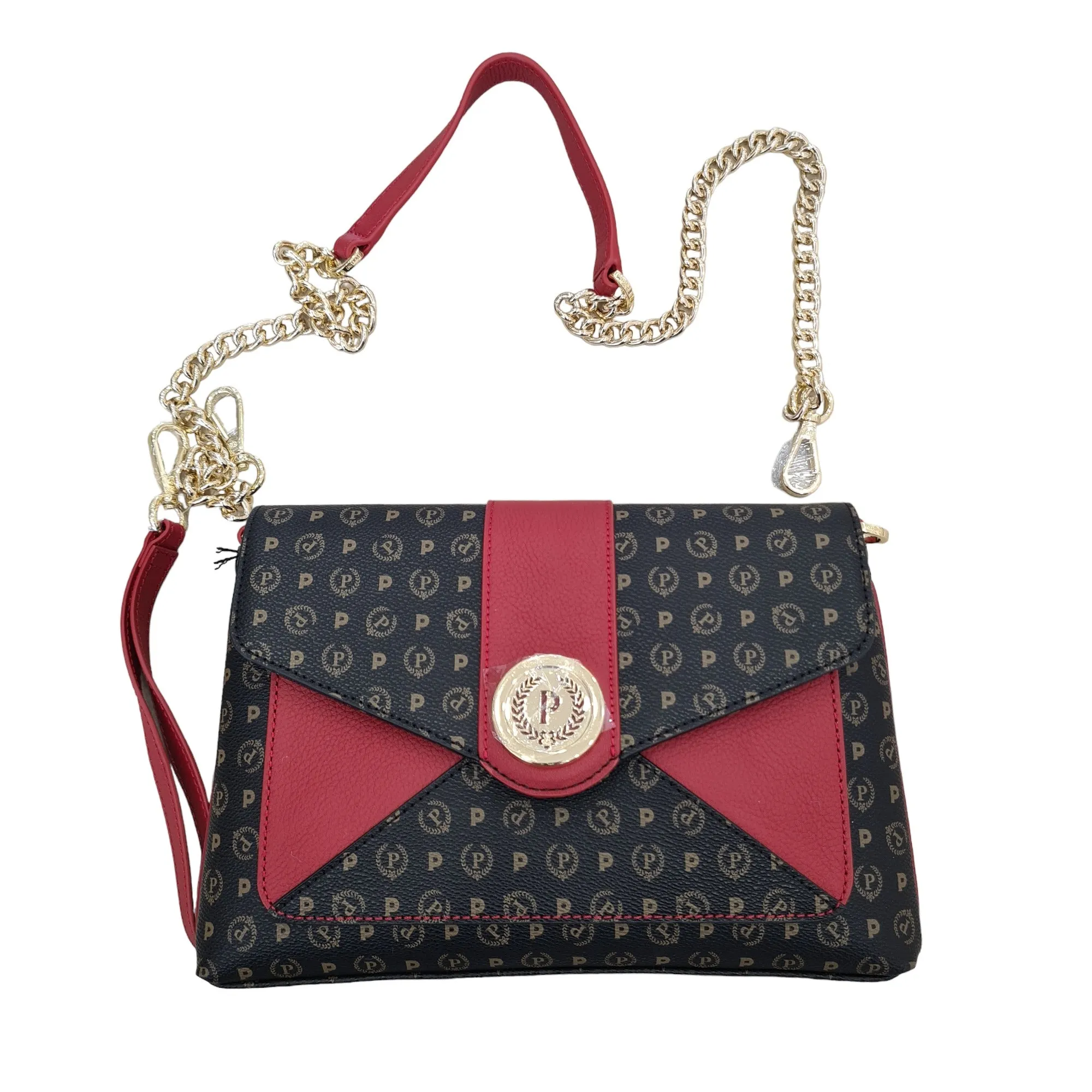 Pollini Borsa Tracolla Nero-Rosso Rif.904