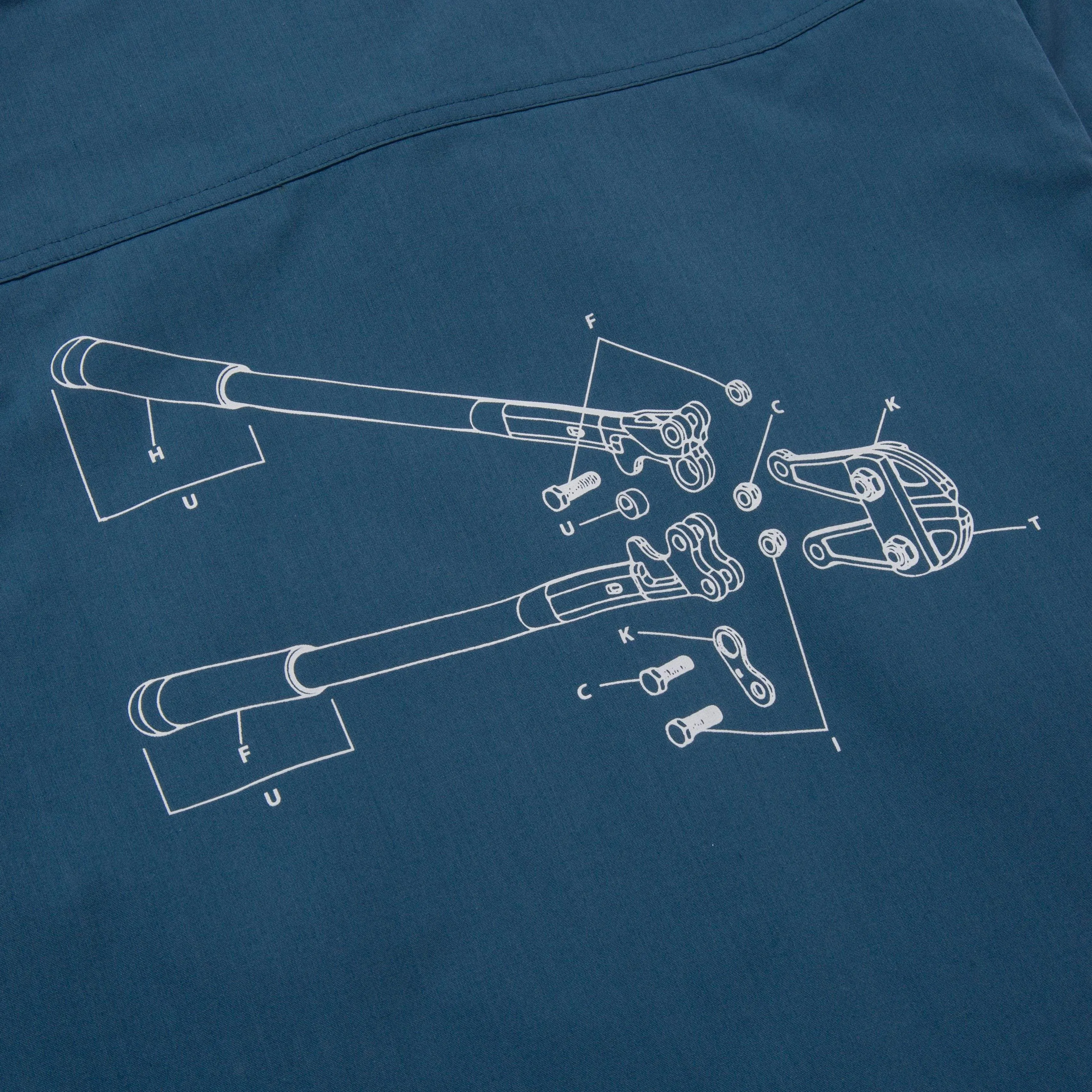 PORTER L/S WORK SHIRT - BLUE TEAL