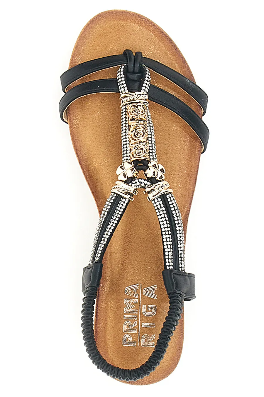   PRIMA RIGA Sandali Neri Con Zeppa Prima Riga FT7293
