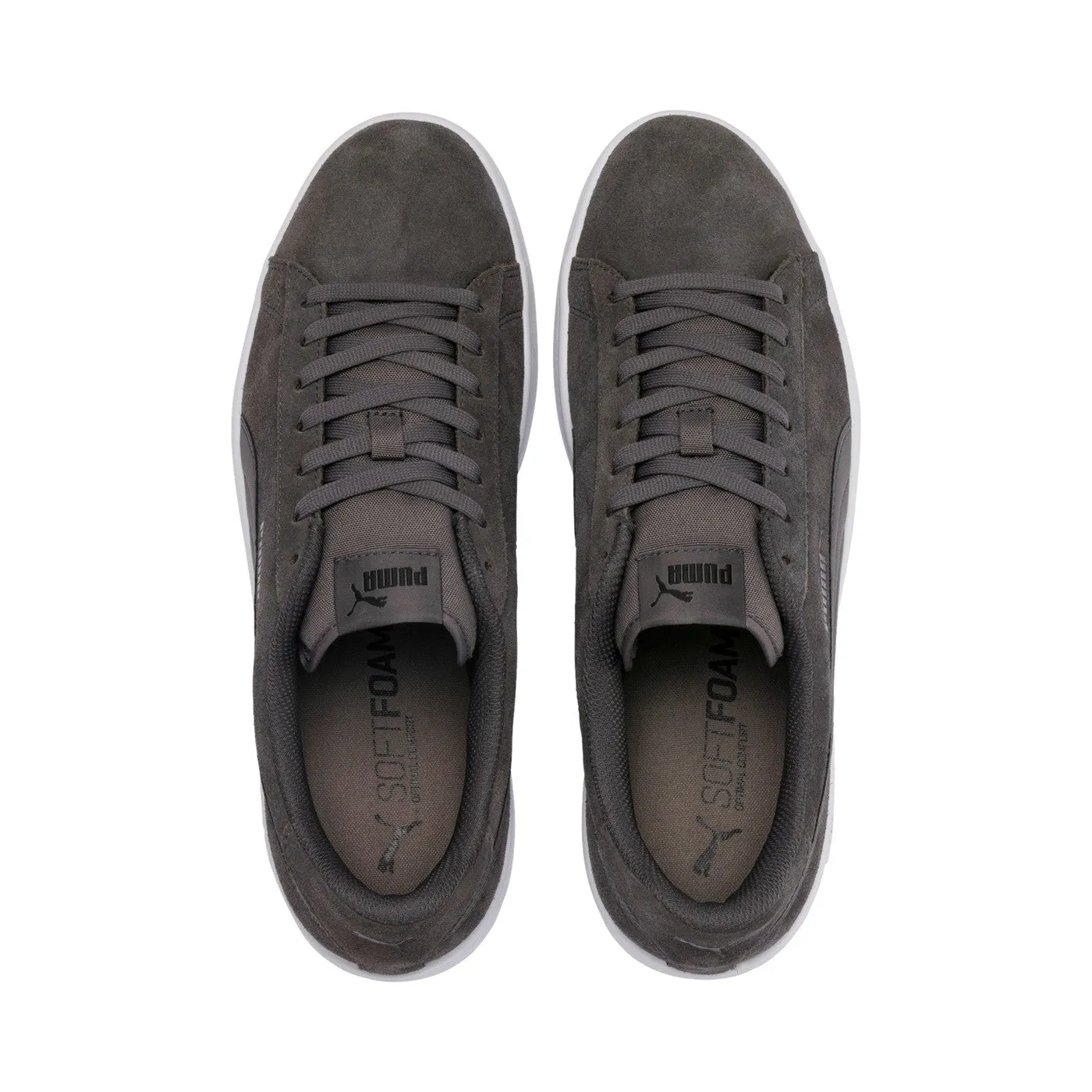 Puma men's low sneakers Smash v2 364989 32 castlerock-black-white