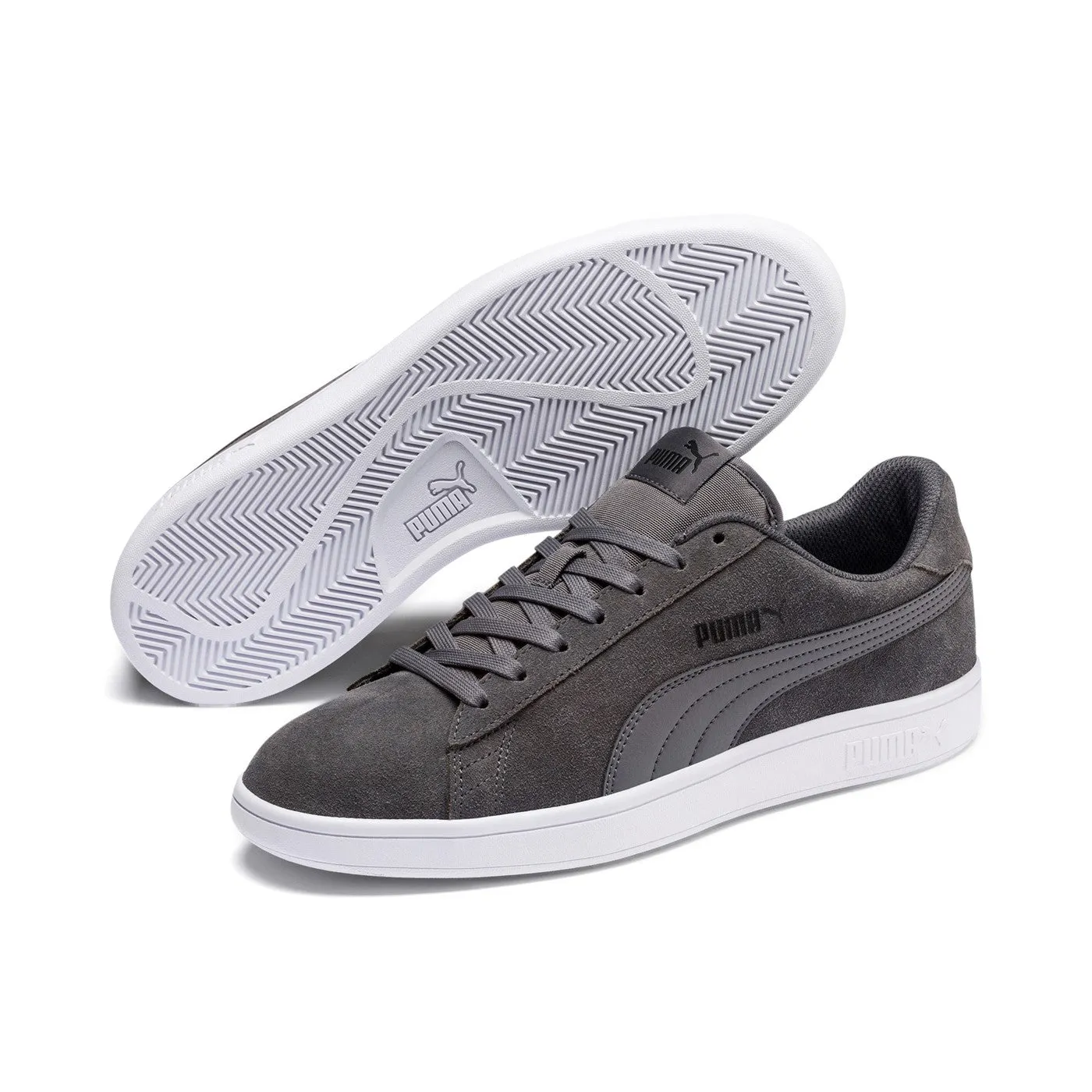 Puma men's low sneakers Smash v2 364989 32 castlerock-black-white