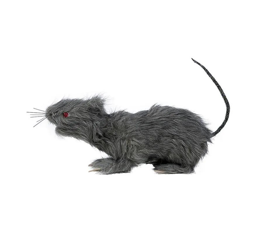 Ratto Peloso occhi rossi con Luce 30 cm