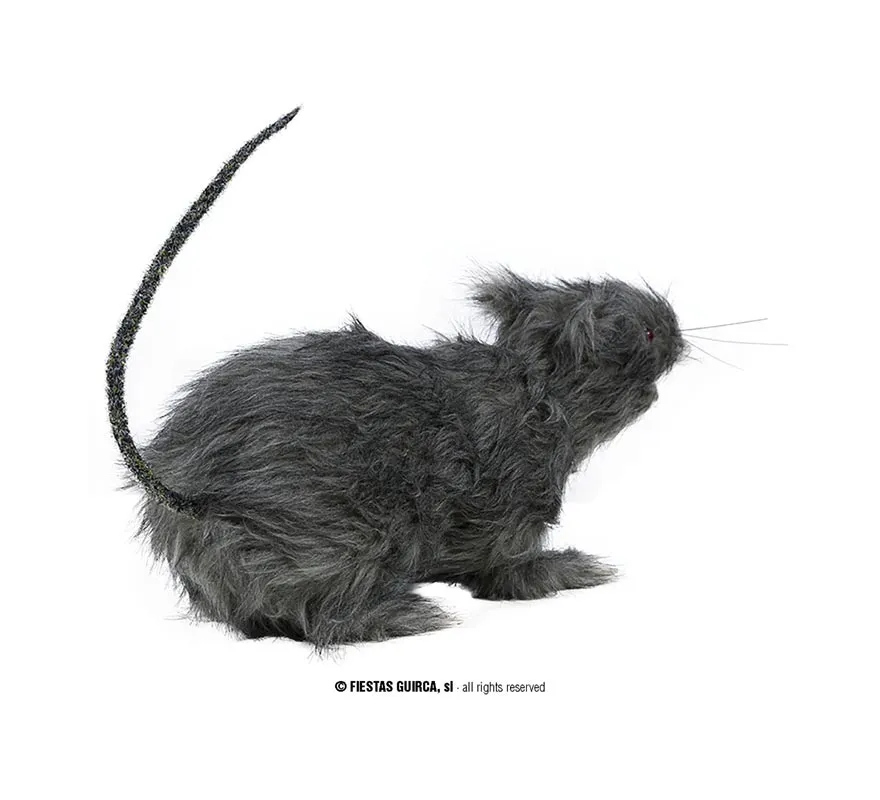 Ratto Peloso occhi rossi con Luce 30 cm