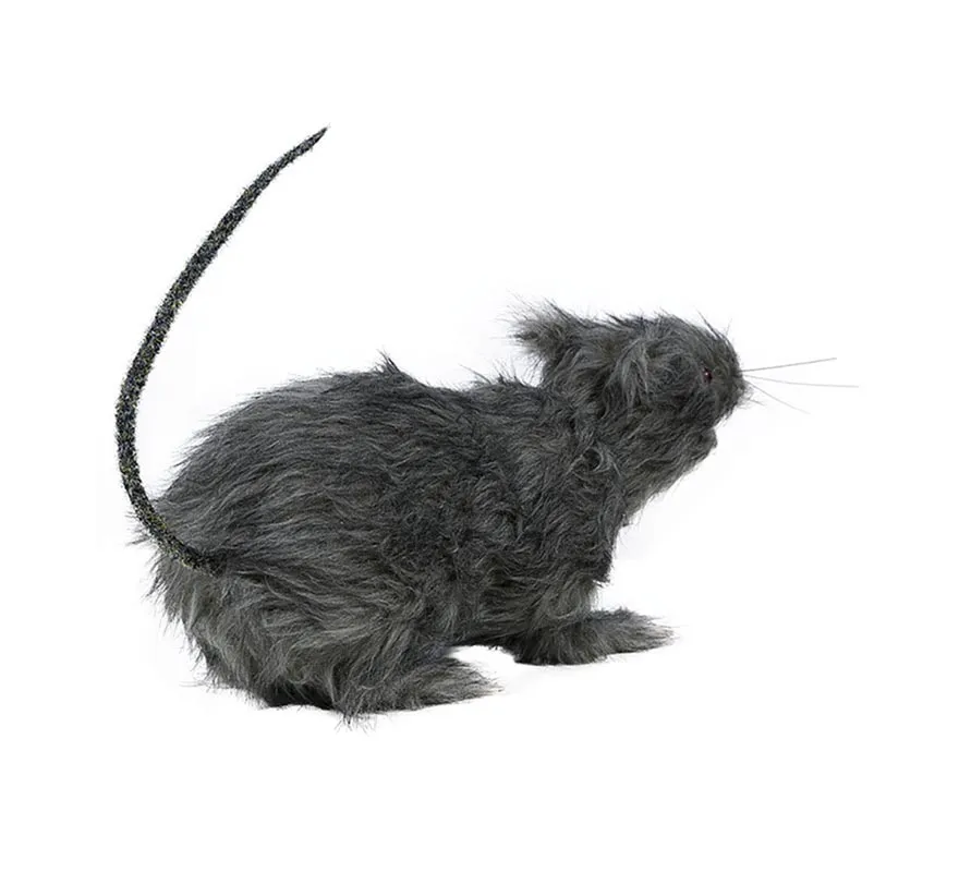Ratto Peloso occhi rossi con Luce 30 cm