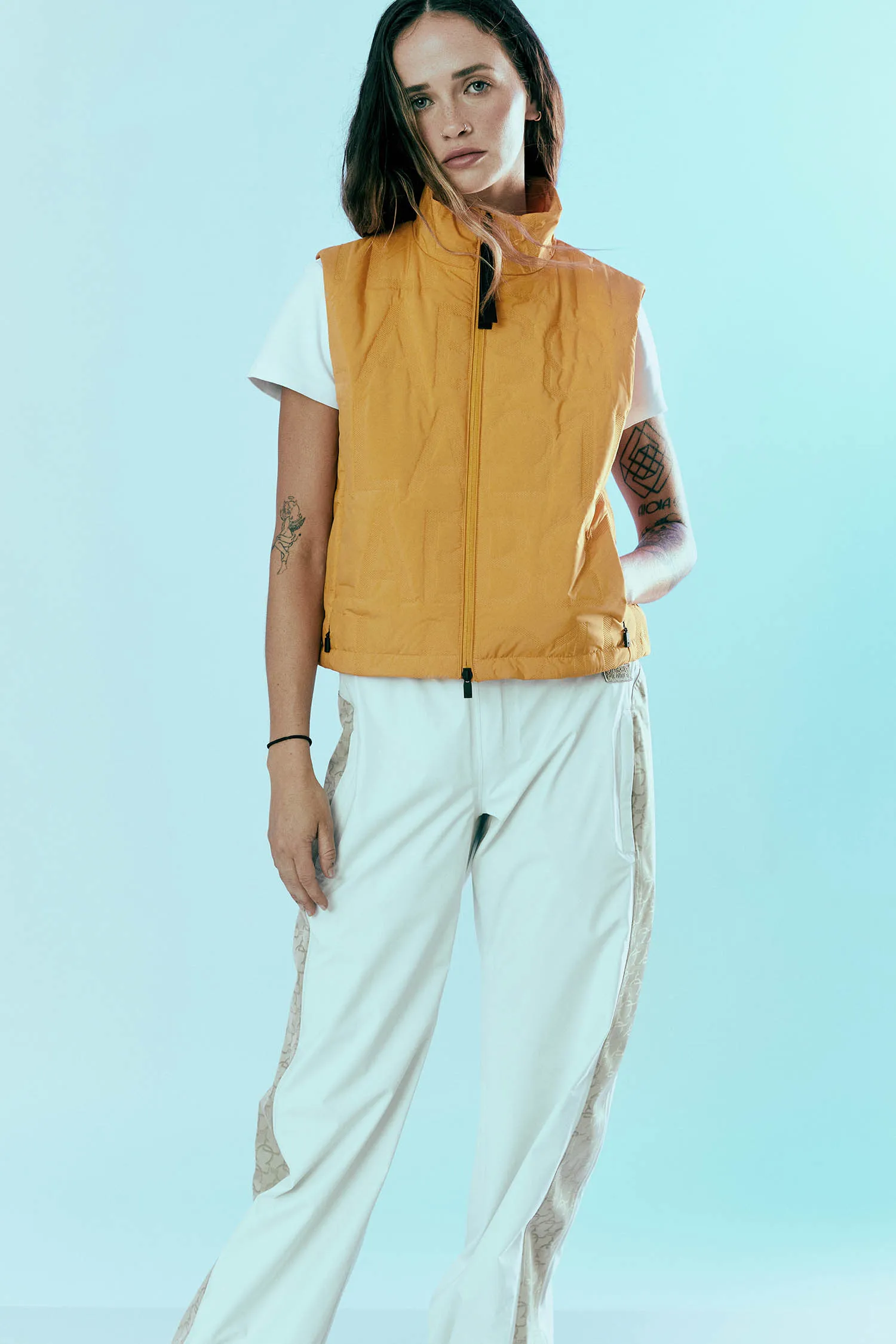 RIVER – Gilet bianco monogramma