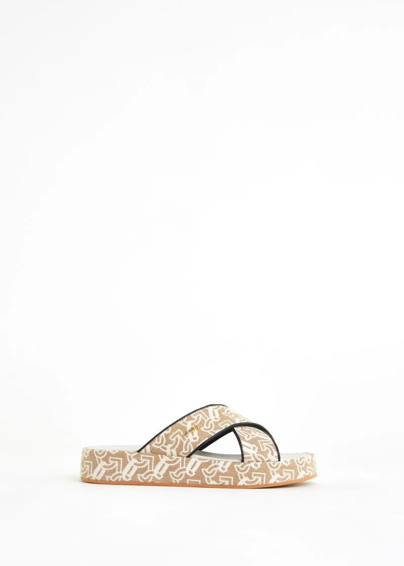Sabot in tessuto jacquard