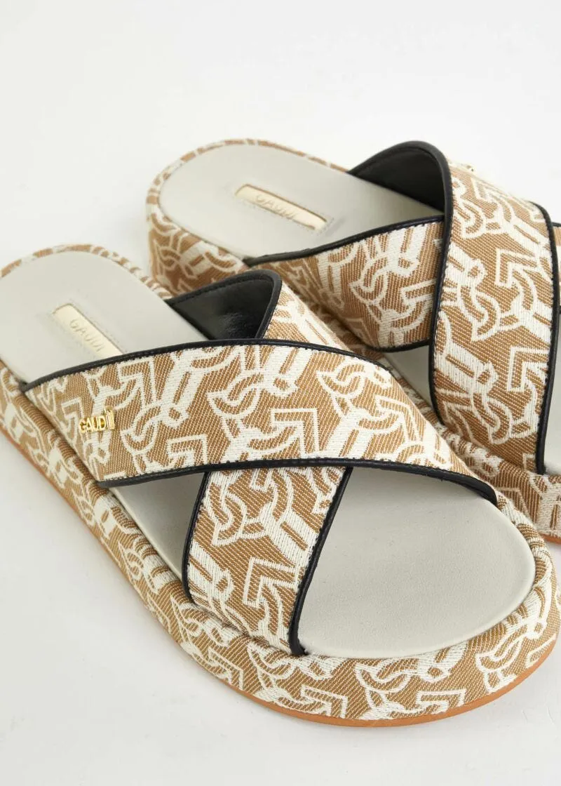 Sabot in tessuto jacquard