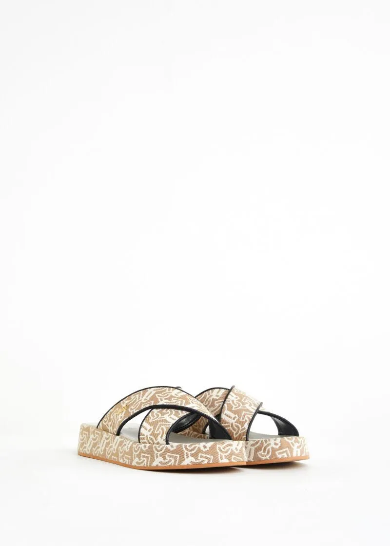 Sabot in tessuto jacquard