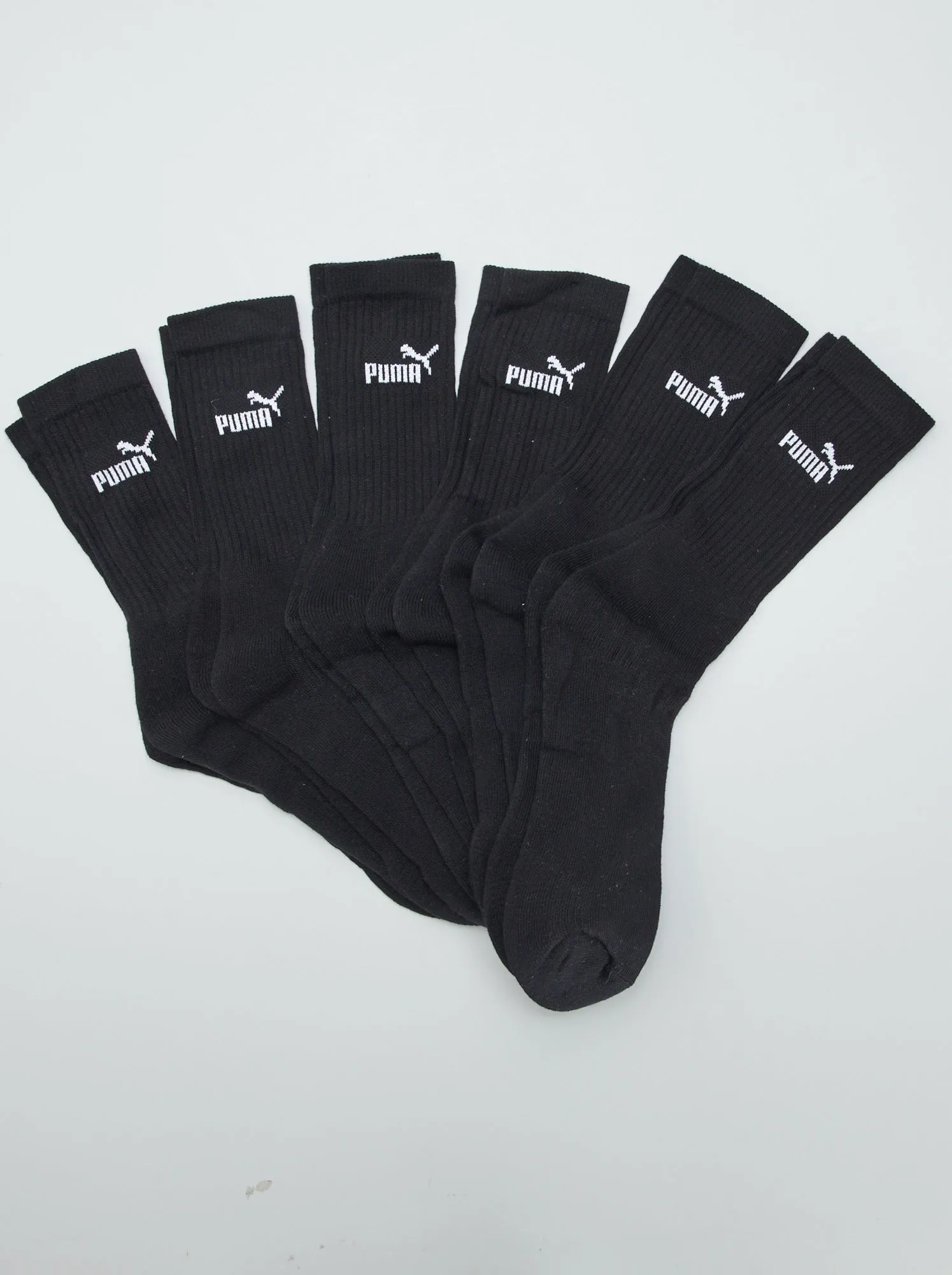 Set di 6 paia di calzini 'Puma' - nero