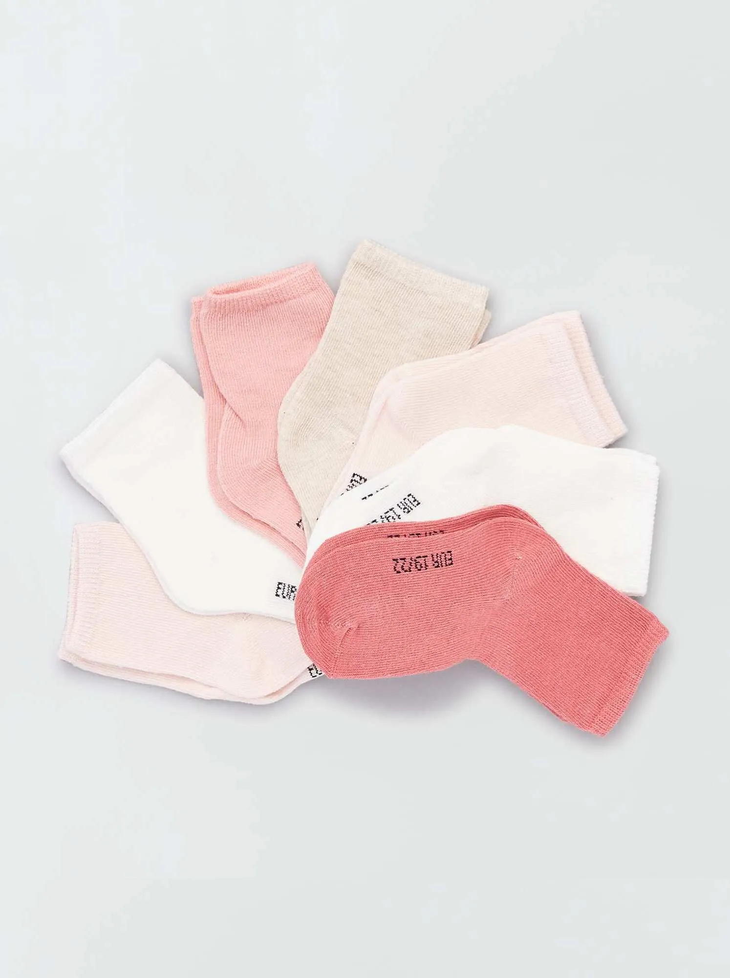 Set di 7 paia di calzini eco-sostenibili - ROSA