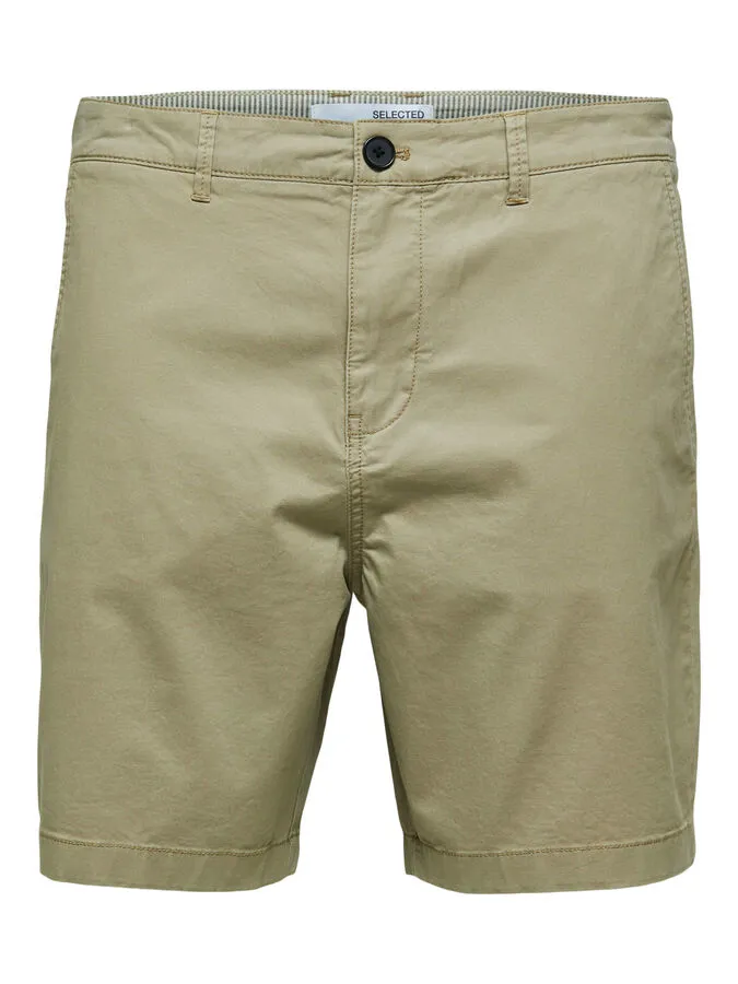Shorts in Selected Cotton / Beige