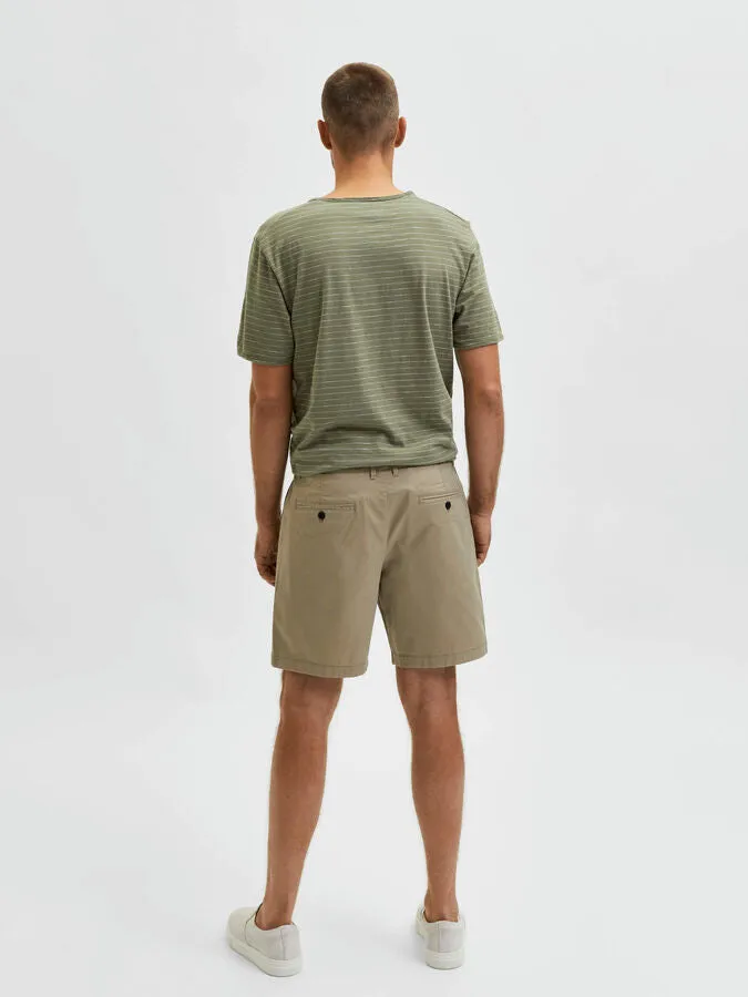 Shorts in Selected Cotton / Beige
