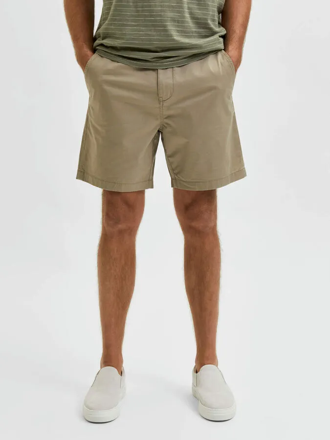 Shorts in Selected Cotton / Beige