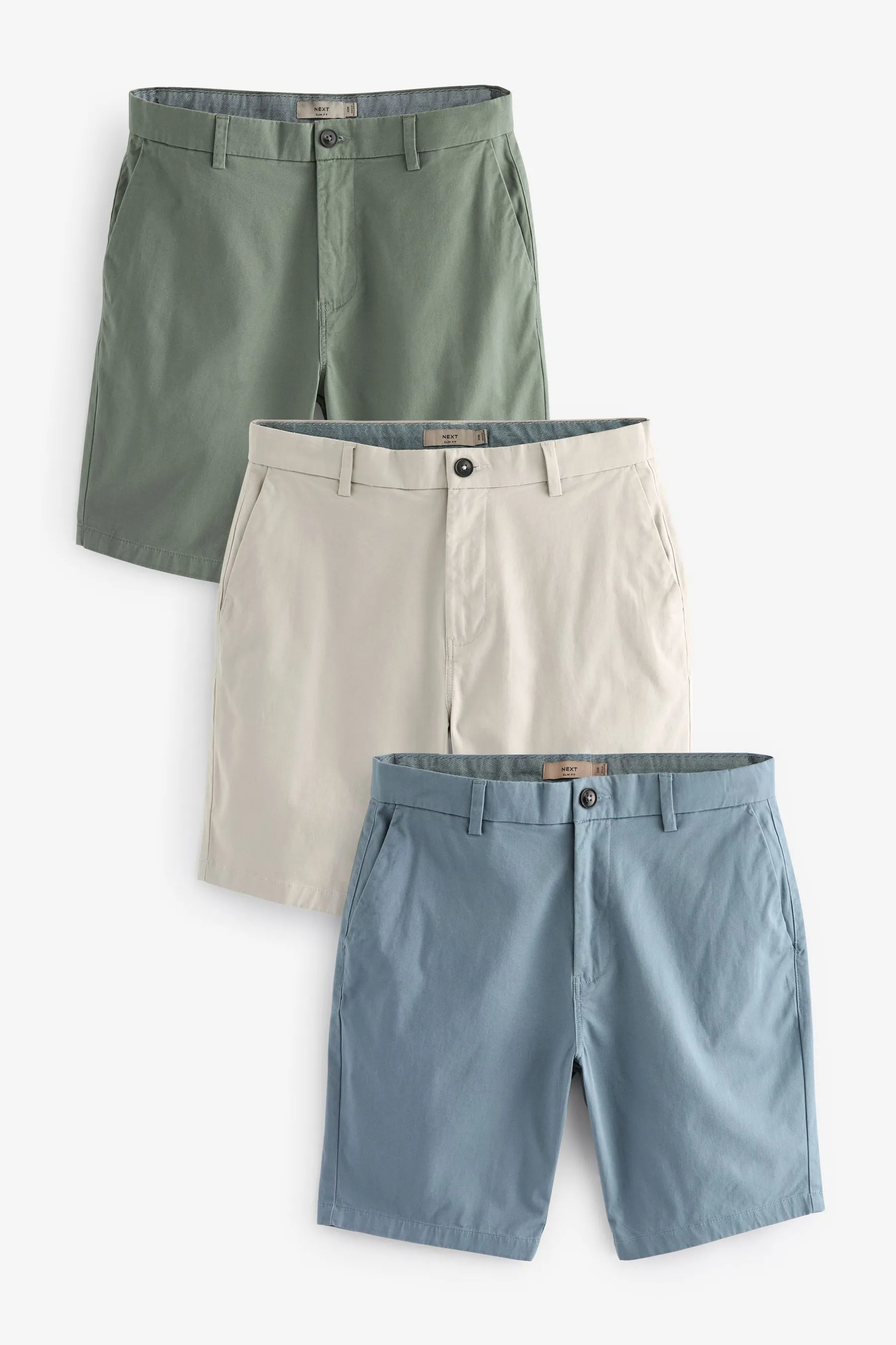 Shorts Pantaloni chino elasticizzati da 3 Confezione