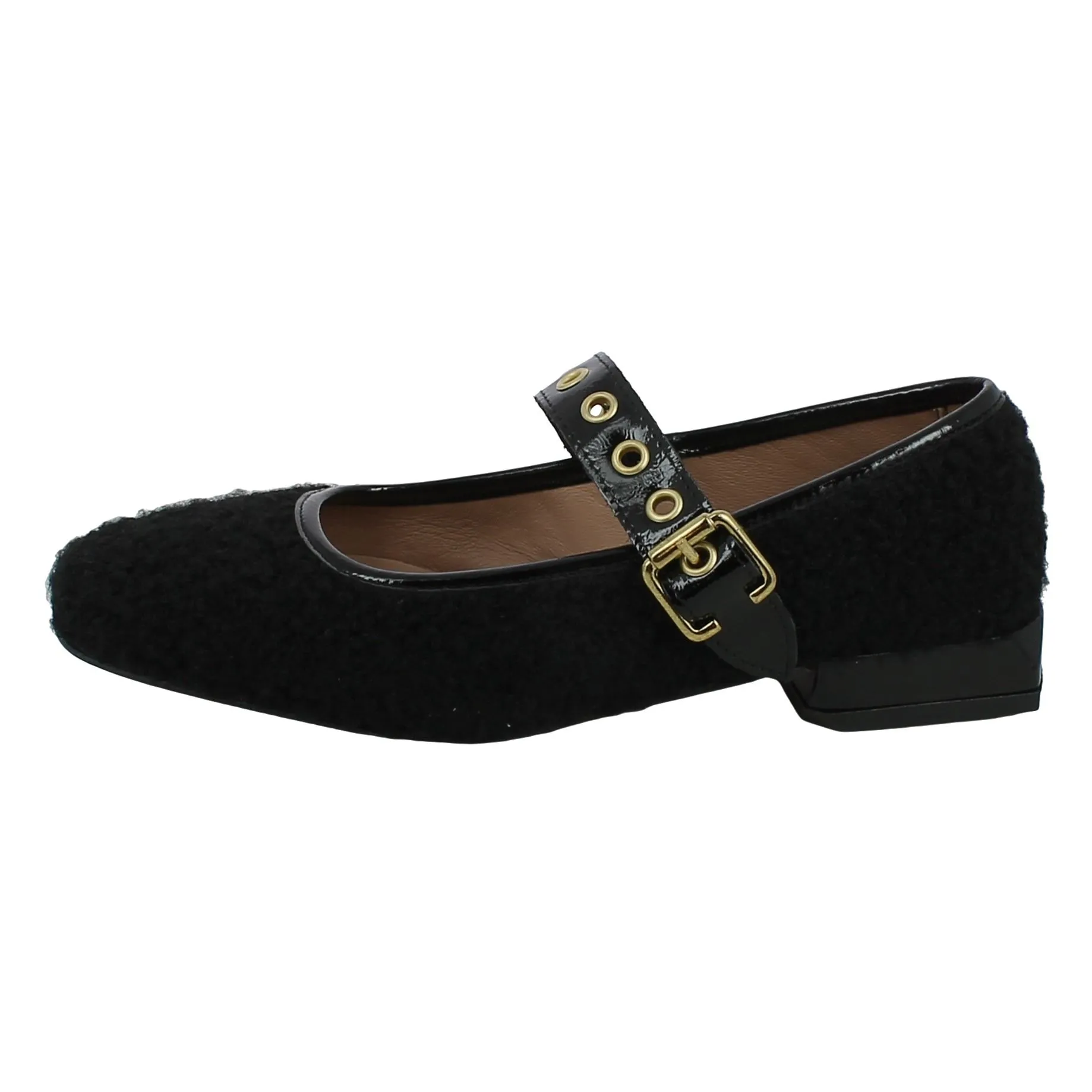 Silk-ò  Ballerine Donna In Lana Con Cinturino Vernice 