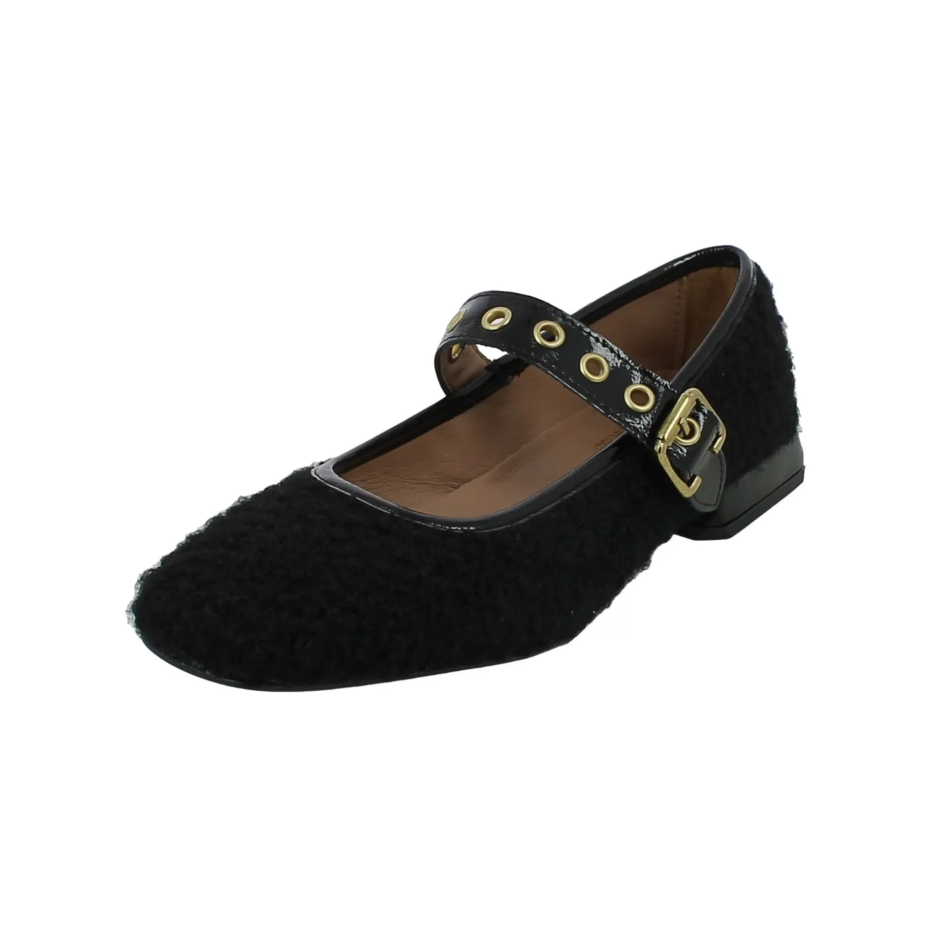 Silk-ò  Ballerine Donna In Lana Con Cinturino Vernice 