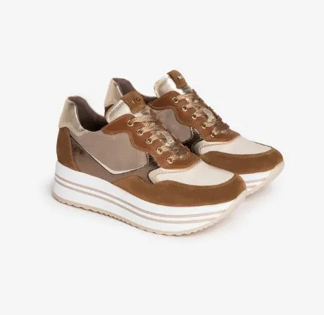 SNEAKERS CAMOSCIO E PELLE LUX