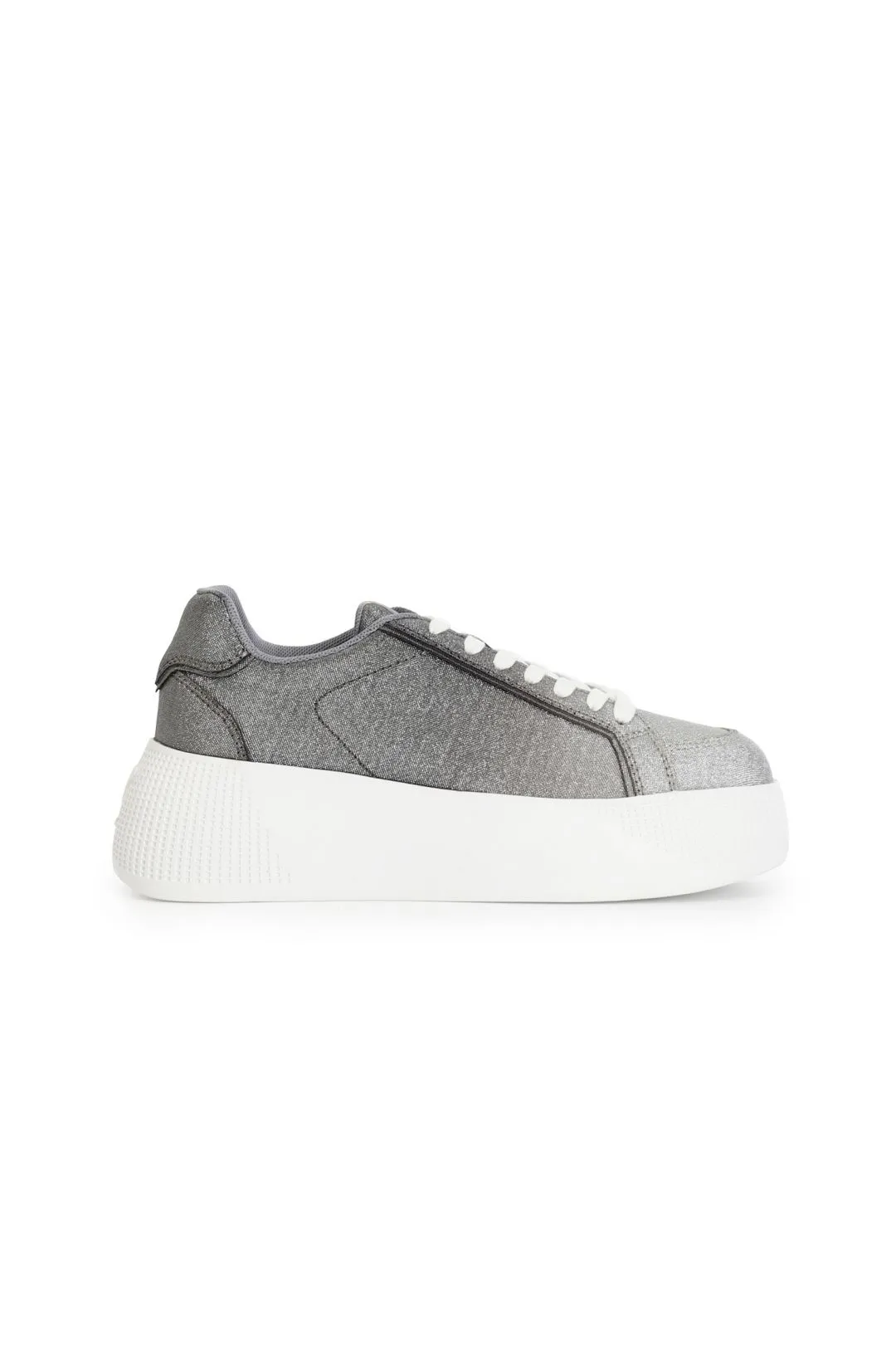 sneakers in glitter sfumato argento