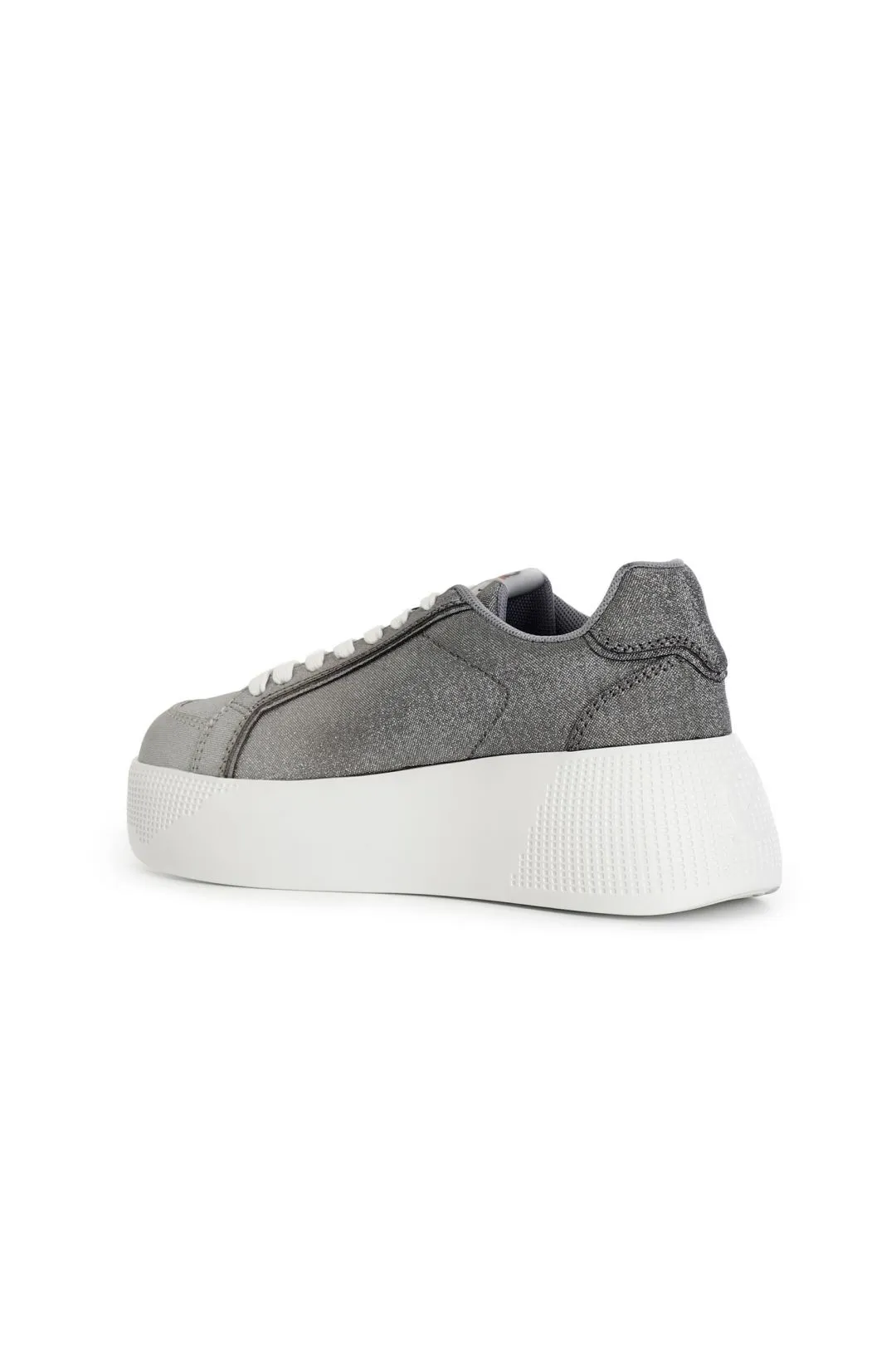 sneakers in glitter sfumato argento