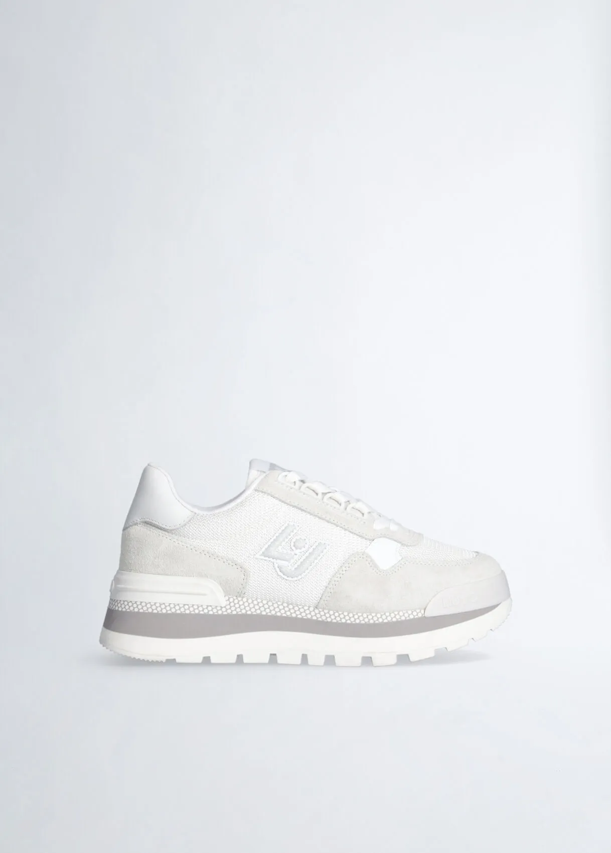 Sneakers platform in brighty mesh