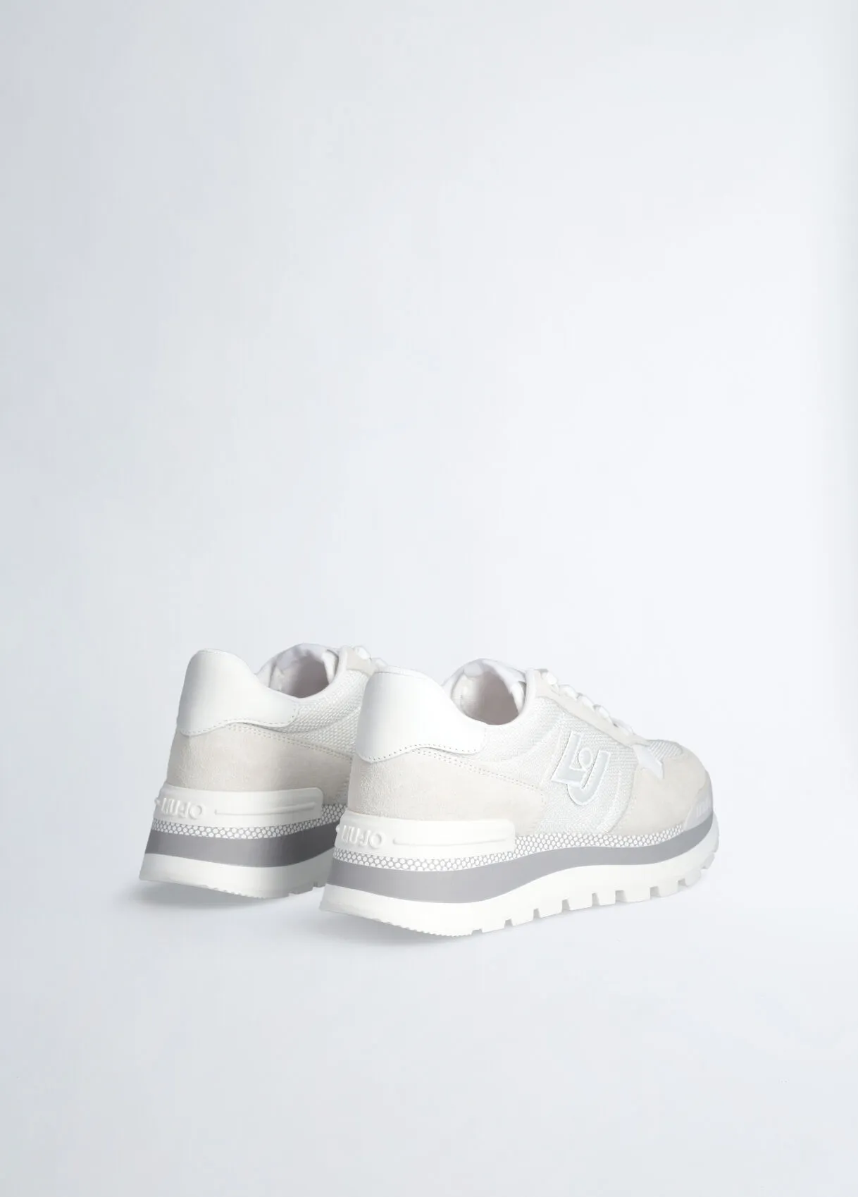 Sneakers platform in brighty mesh