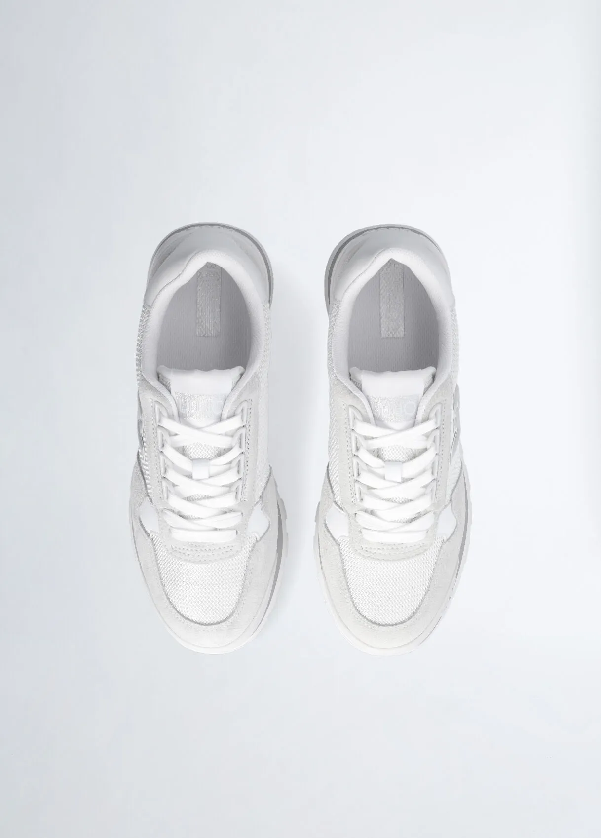 Sneakers platform in brighty mesh