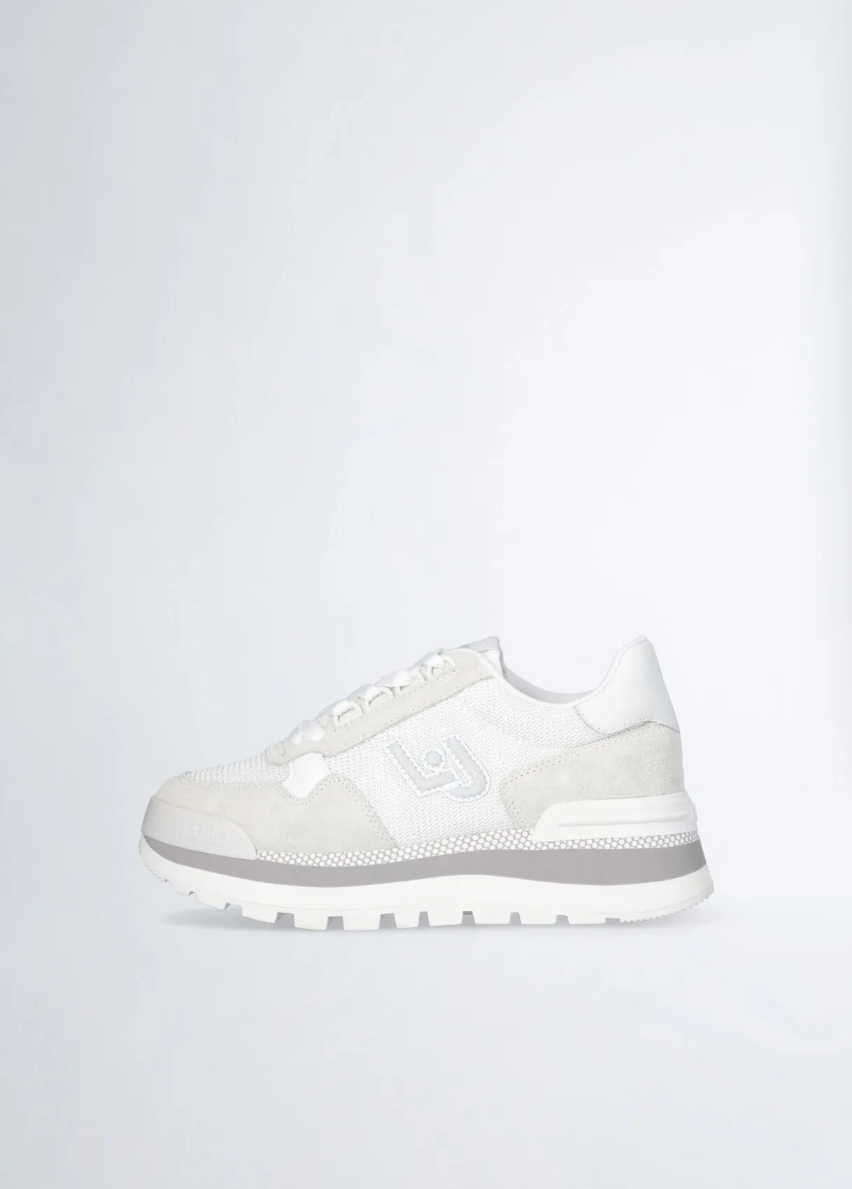 Sneakers platform in brighty mesh