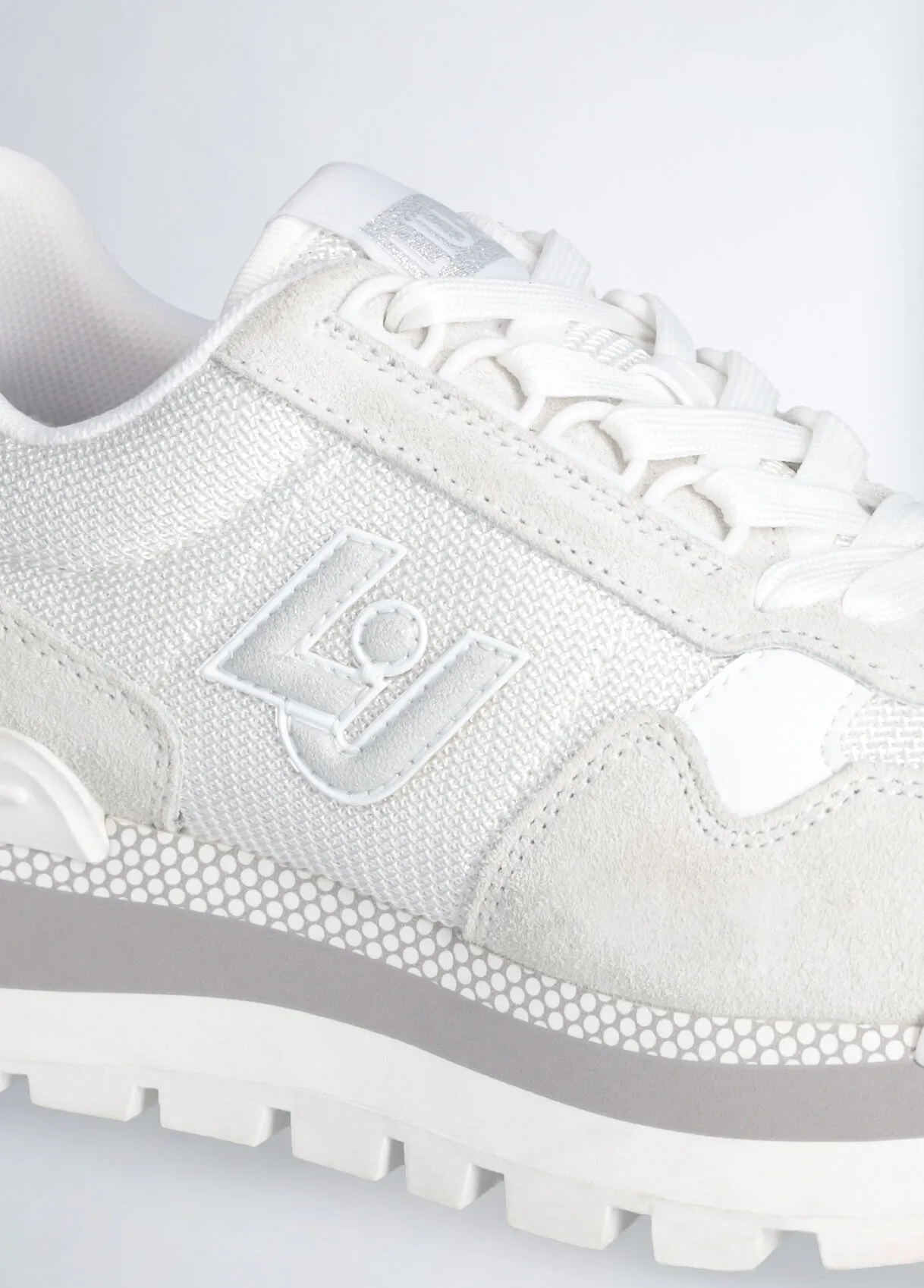 Sneakers platform in brighty mesh